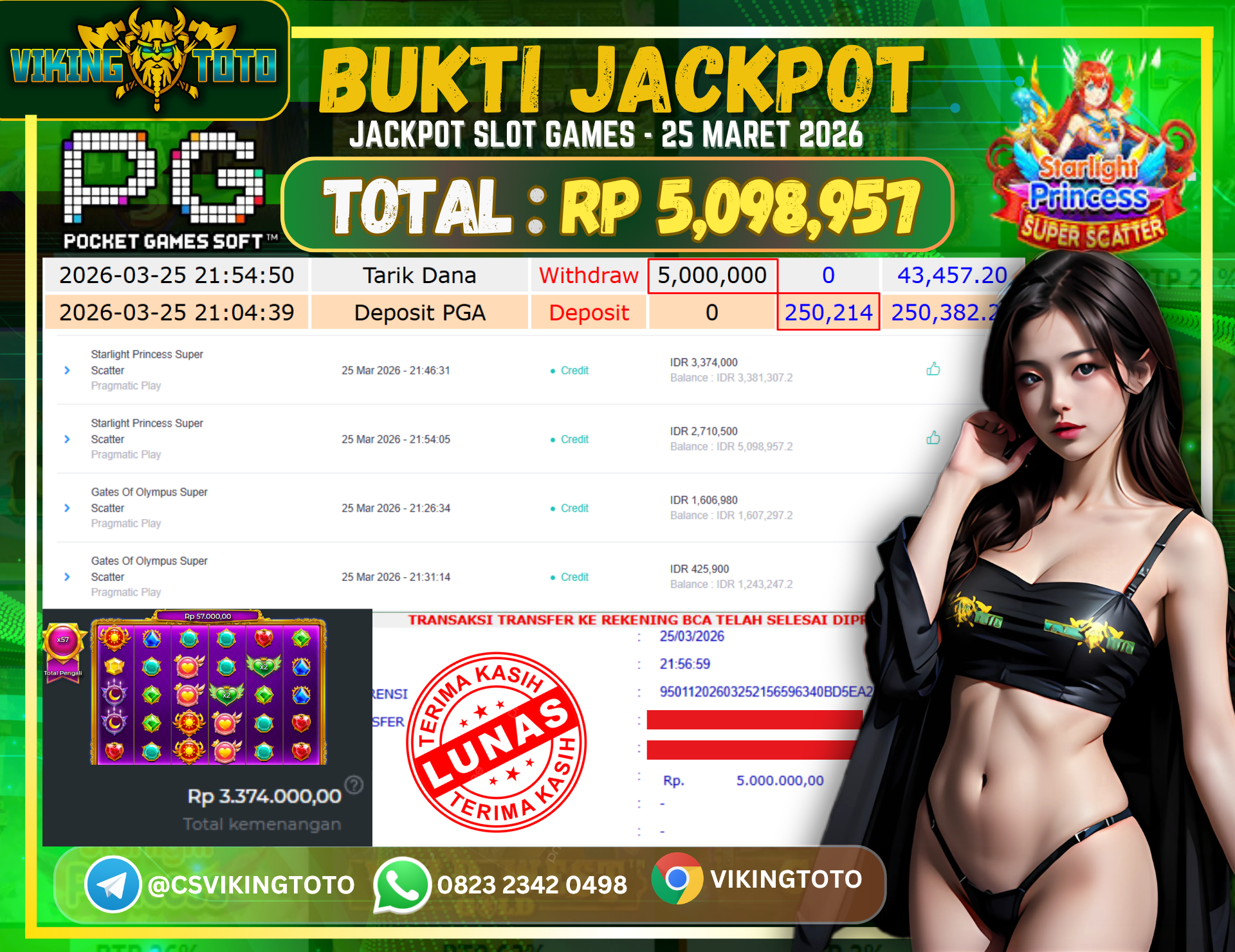 Bukti Jackpot Lunas VikingToto