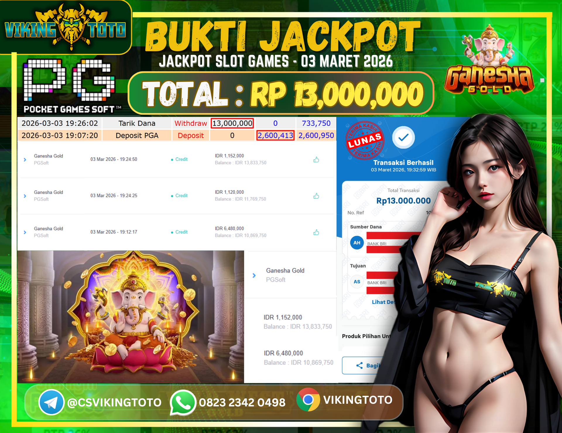 Bukti Jackpot Lunas VikingToto