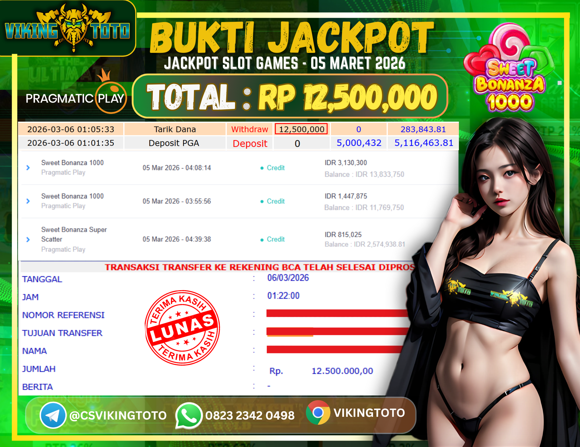 Bukti Jackpot Lunas VikingToto