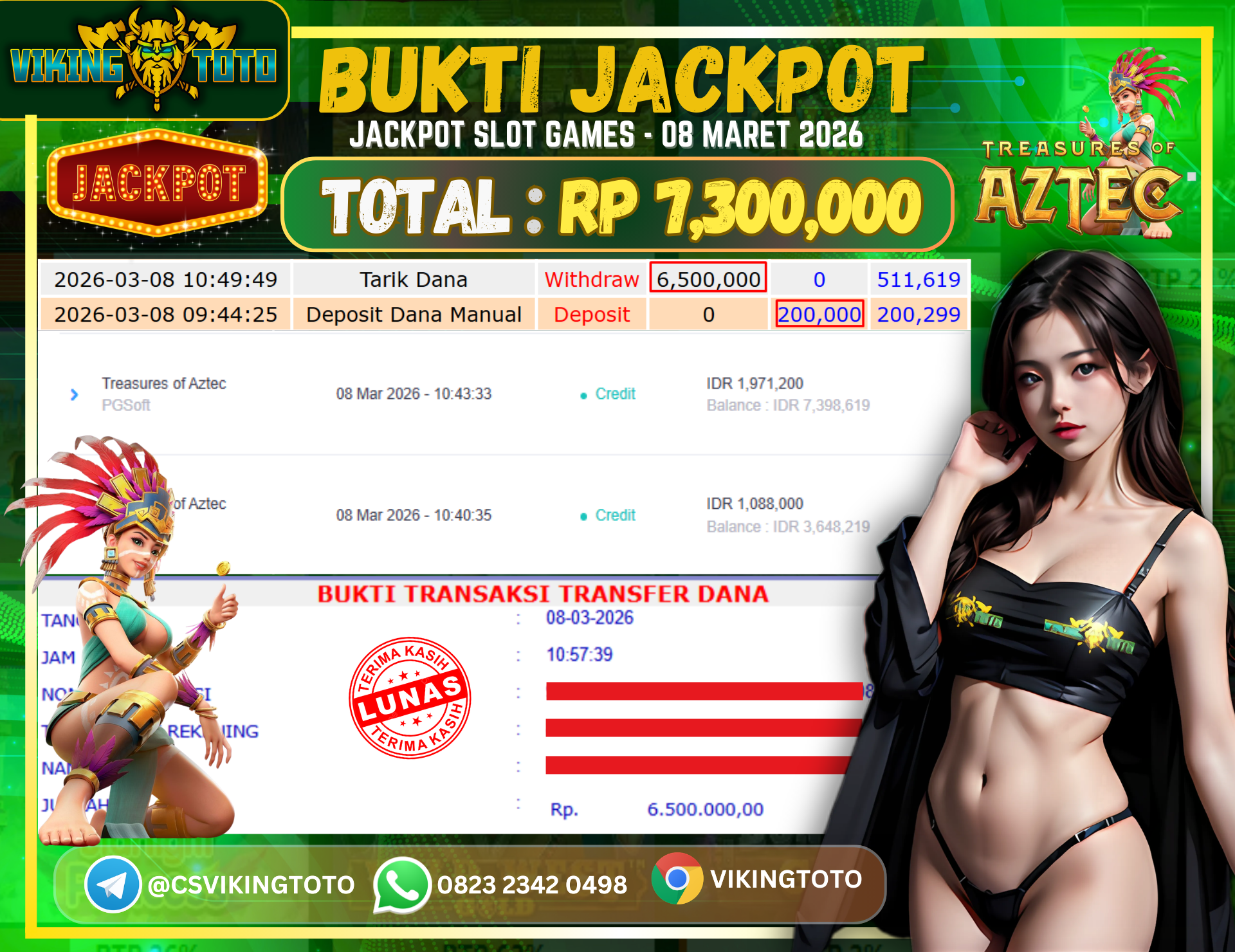 Bukti Jackpot Lunas VikingToto