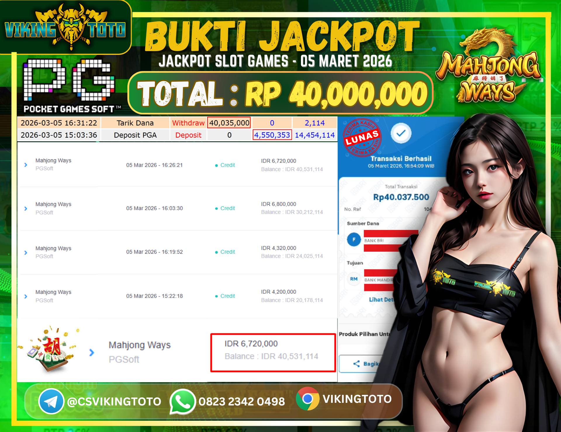 Bukti Jackpot Lunas VikingToto