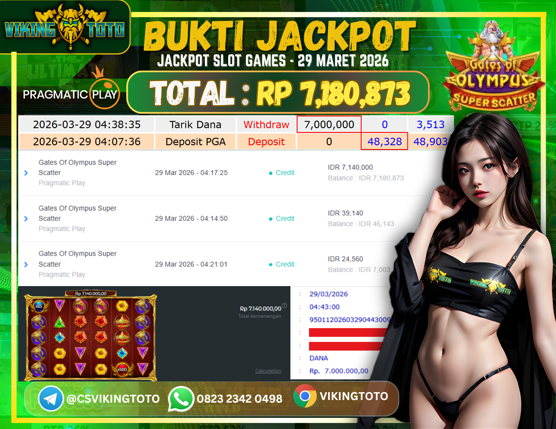 Bukti Jackpot Lunas VikingToto