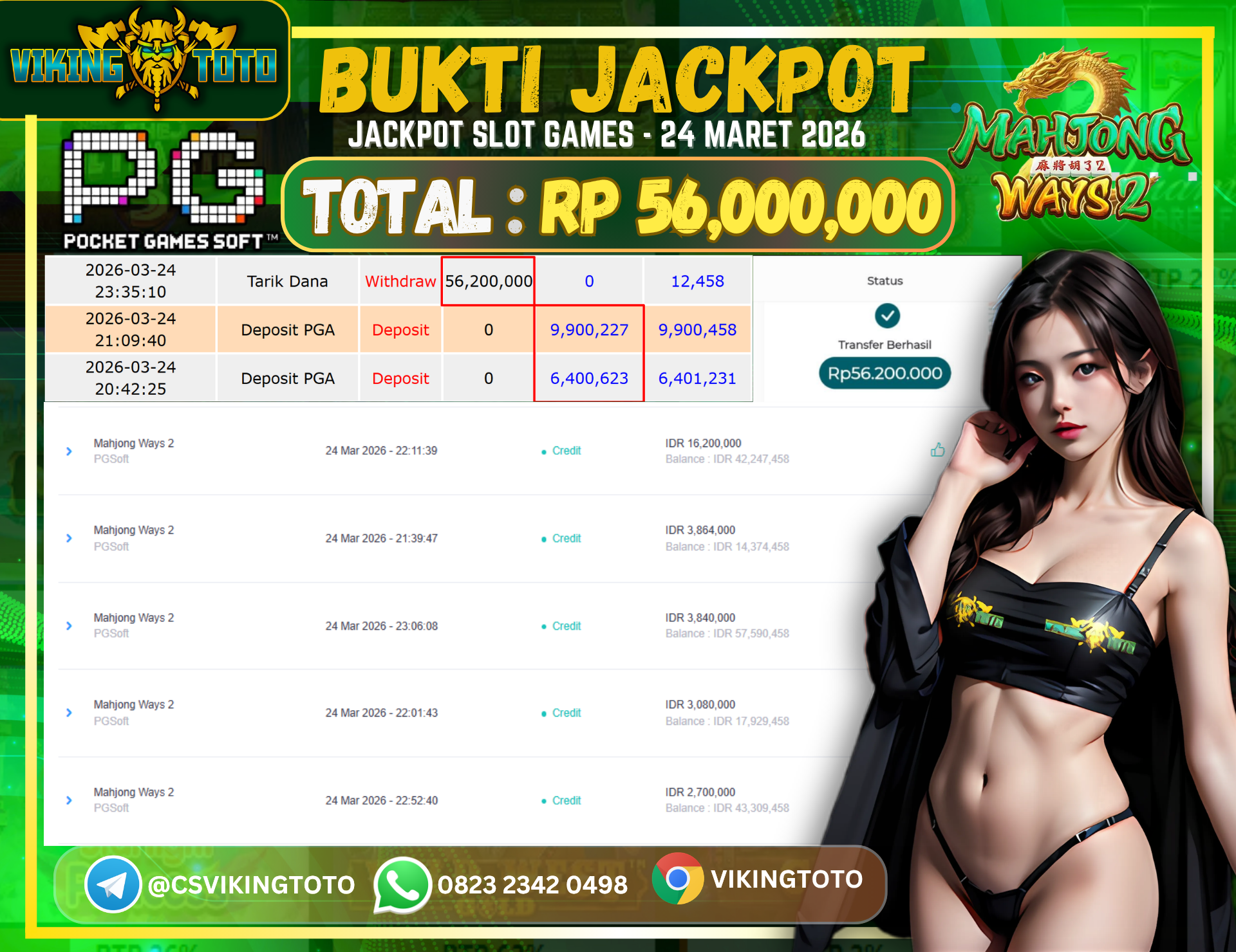 Bukti Jackpot Lunas VikingToto