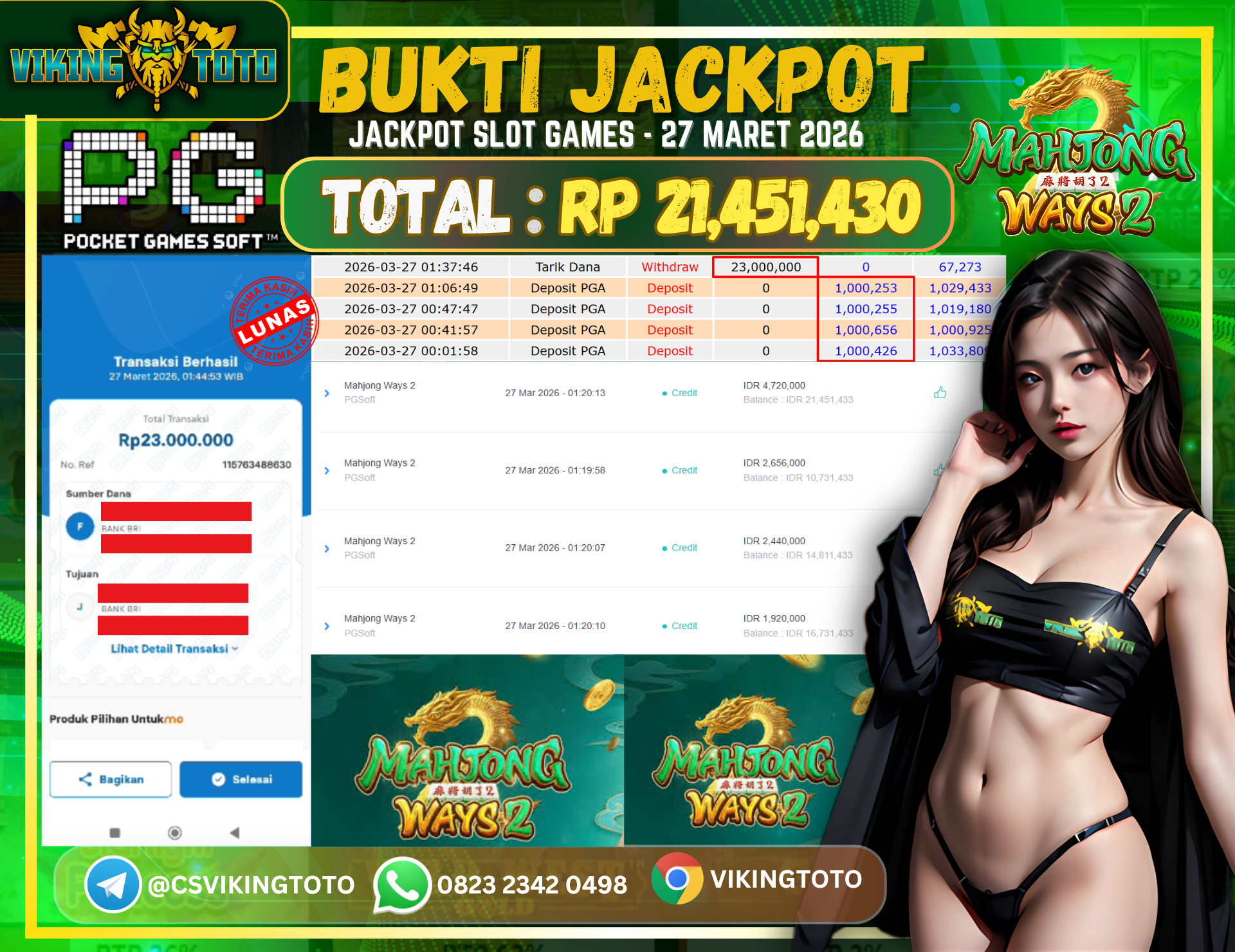 Bukti Jackpot Lunas VikingToto