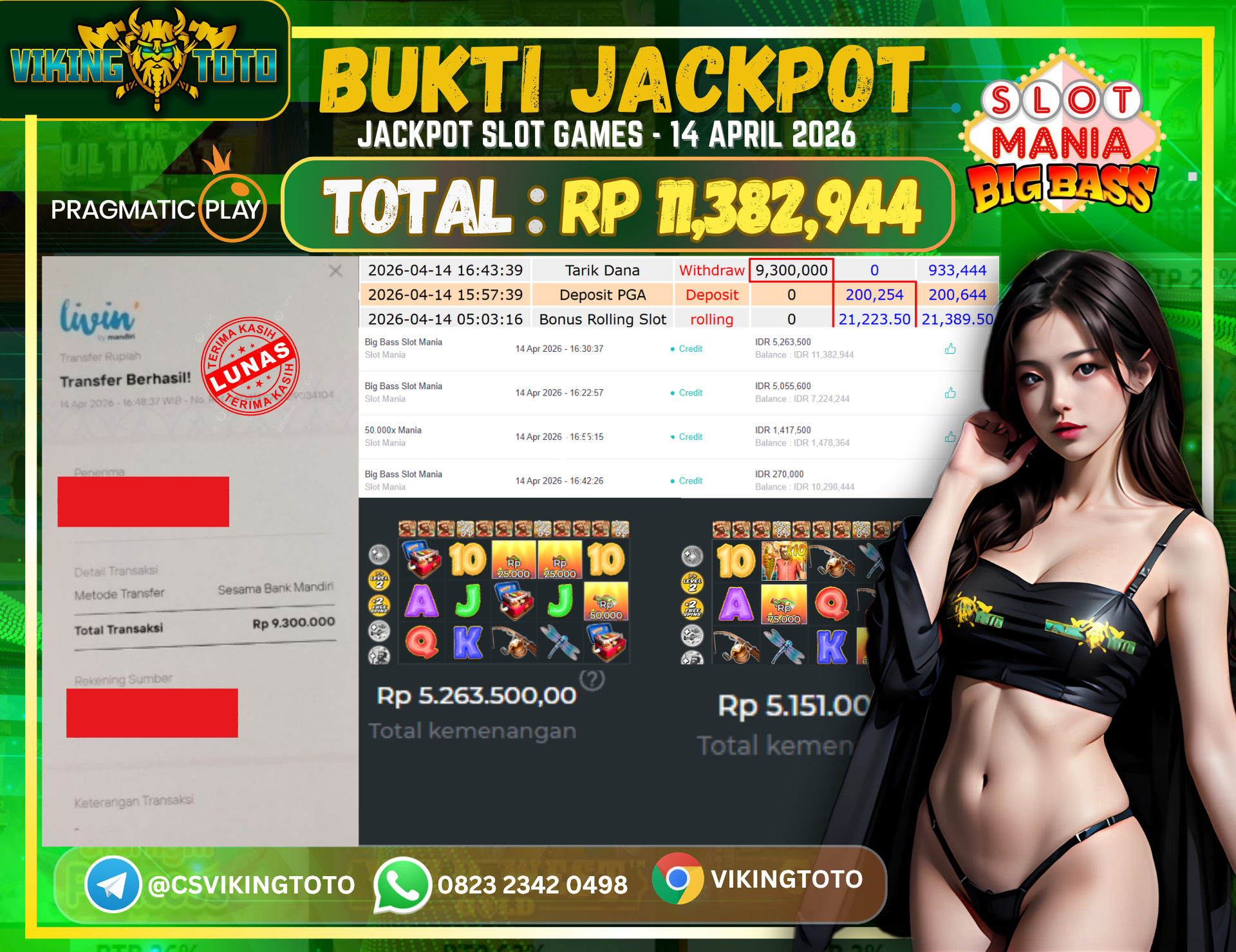 Bukti Jackpot Lunas VikingToto