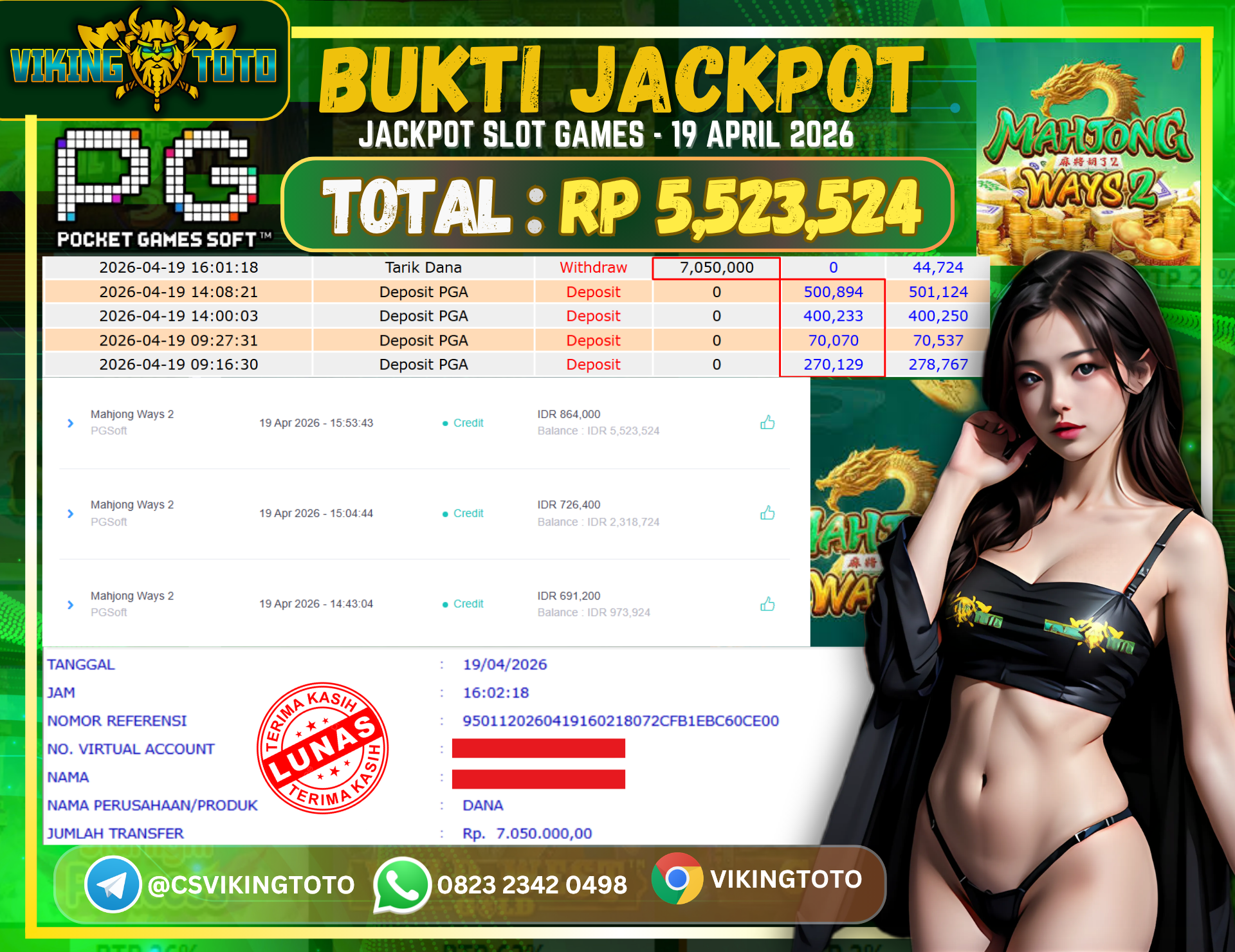 Bukti Jackpot Lunas VikingToto