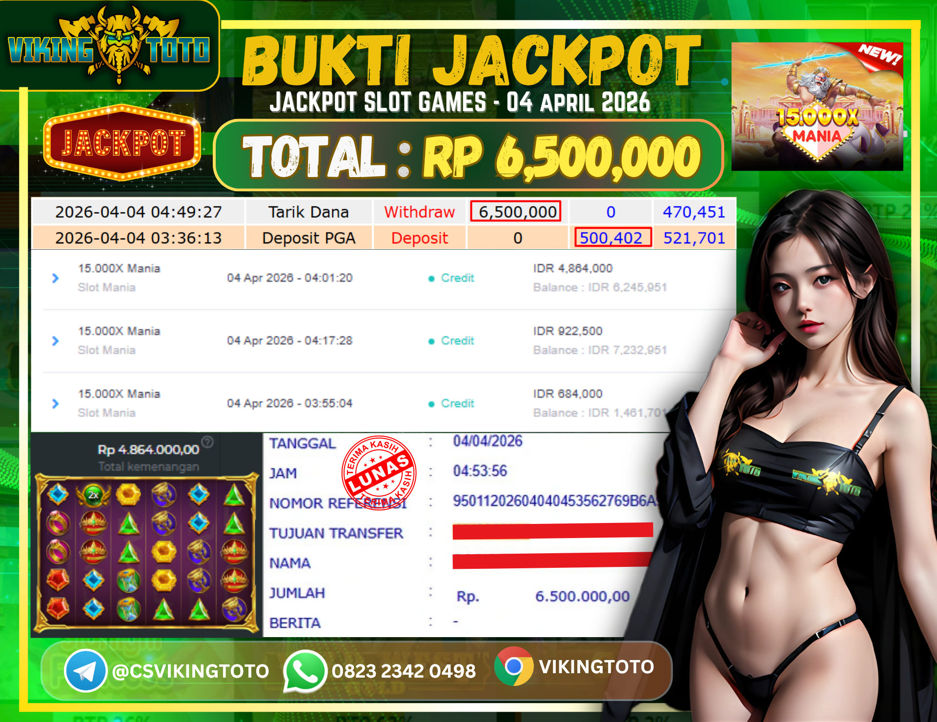 Bukti Jackpot Lunas VikingToto