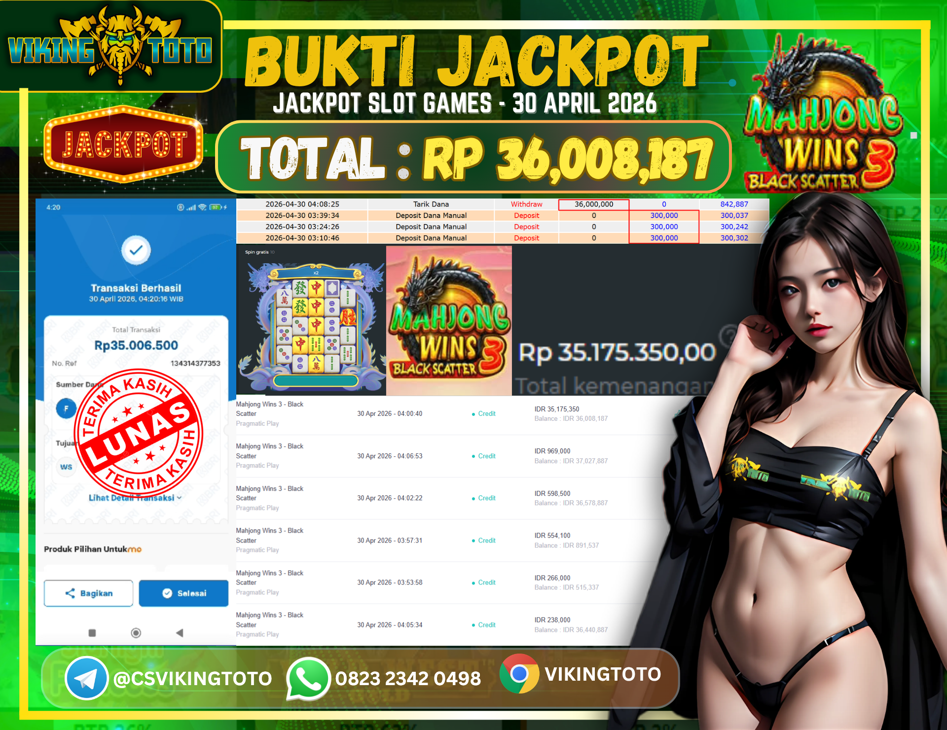 Bukti Jackpot Lunas VikingToto
