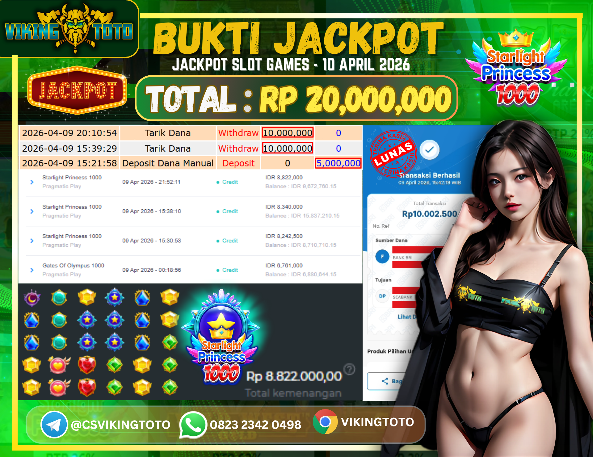 Bukti Jackpot Lunas VikingToto