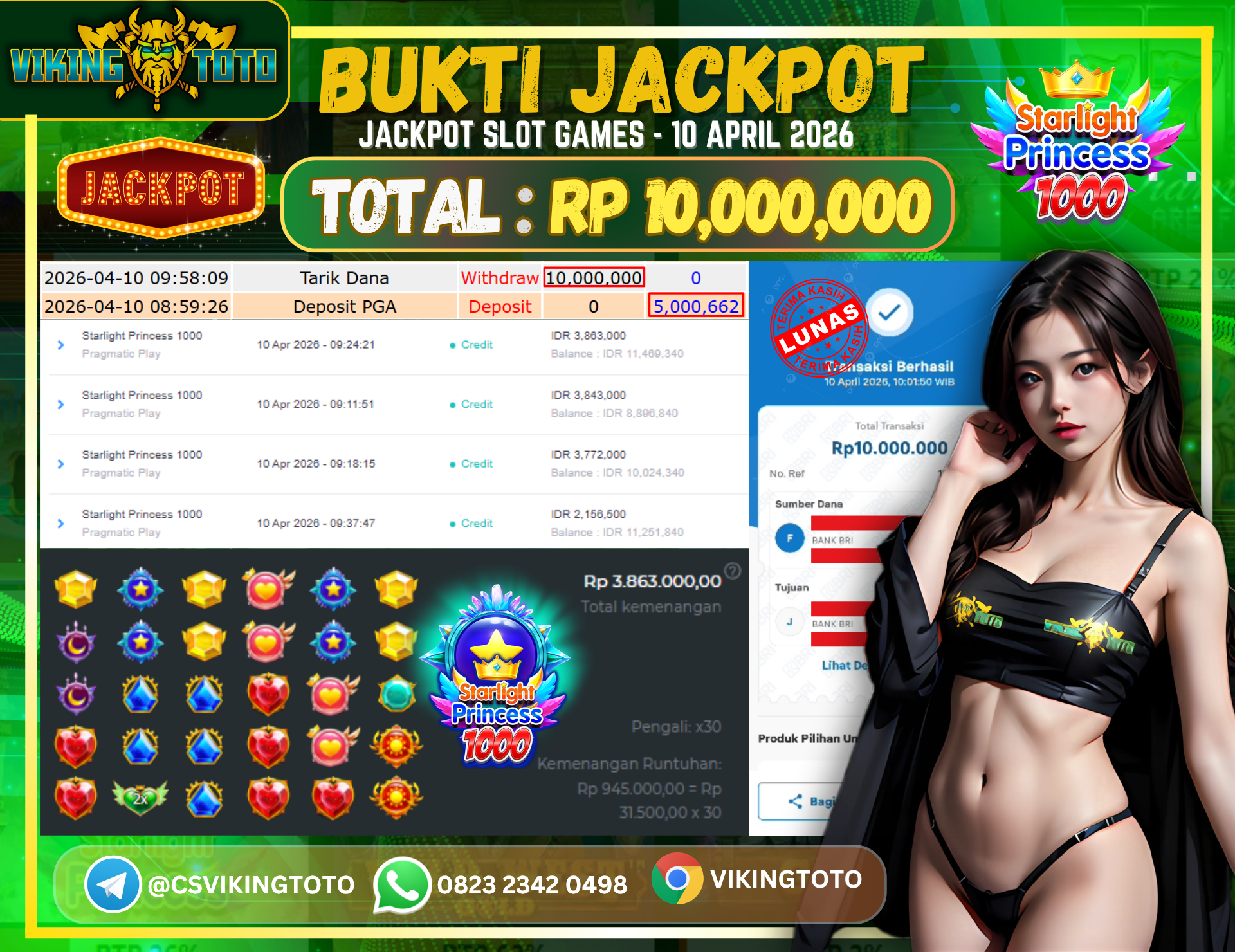 Bukti Jackpot Lunas VikingToto