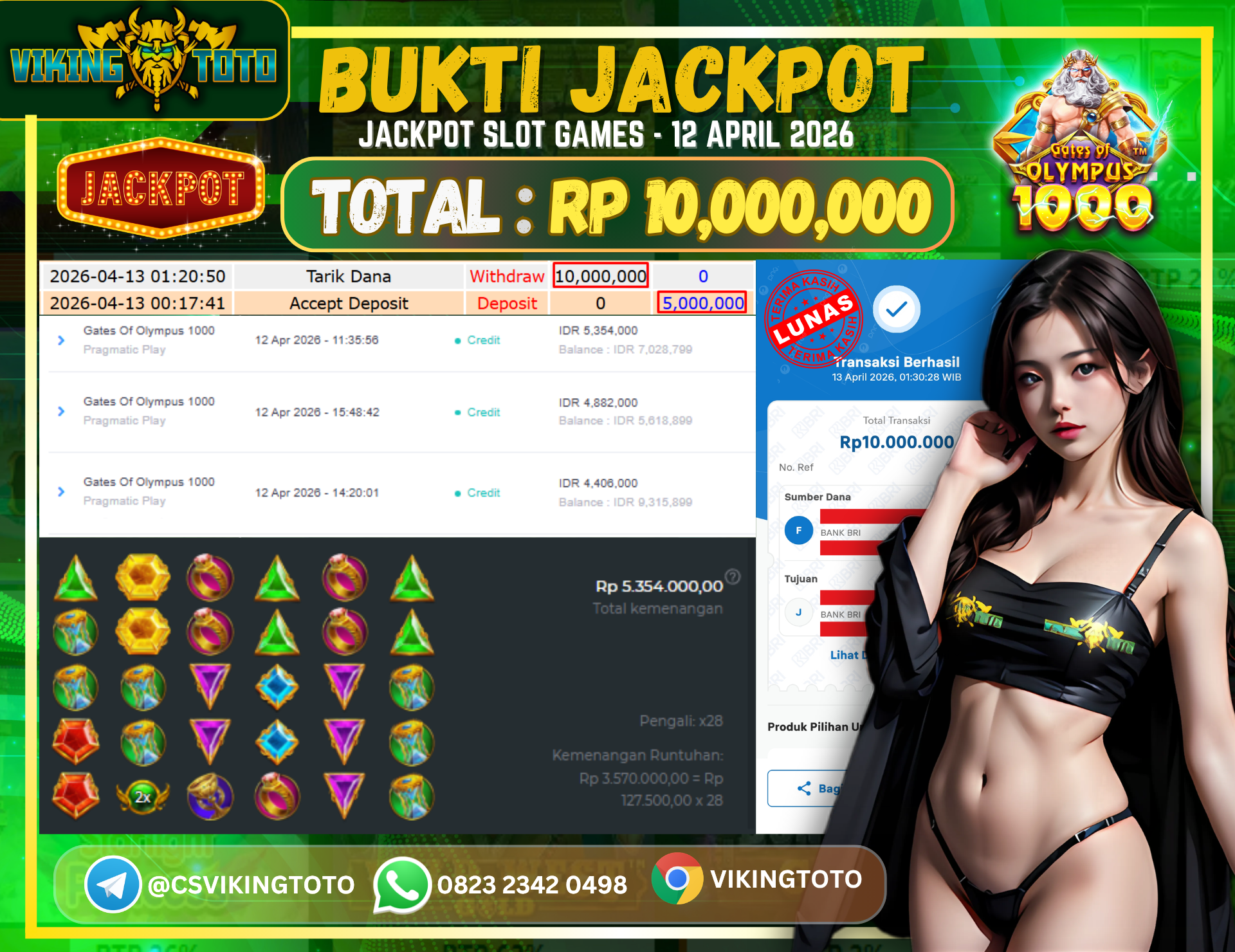 Bukti Jackpot Lunas VikingToto