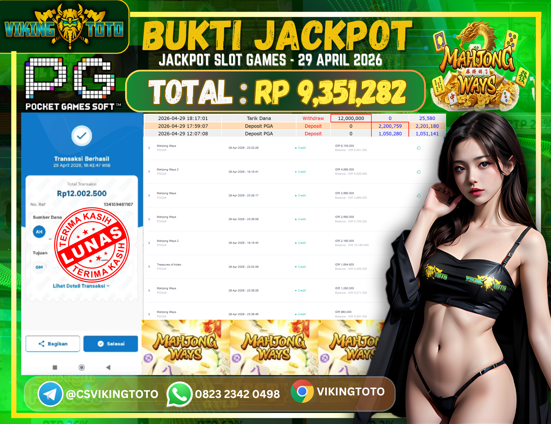 Bukti Jackpot Lunas VikingToto