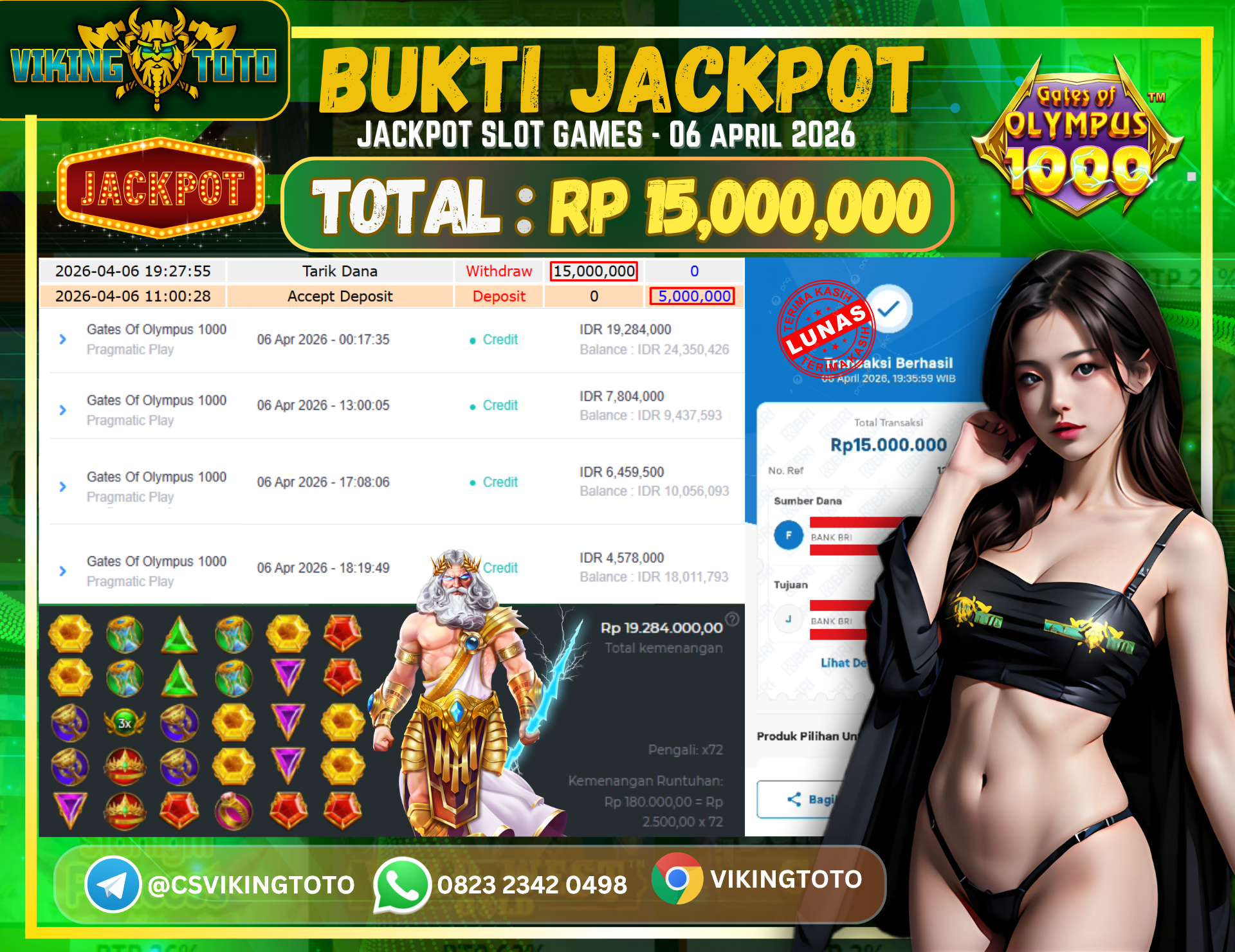 Bukti Jackpot Lunas VikingToto
