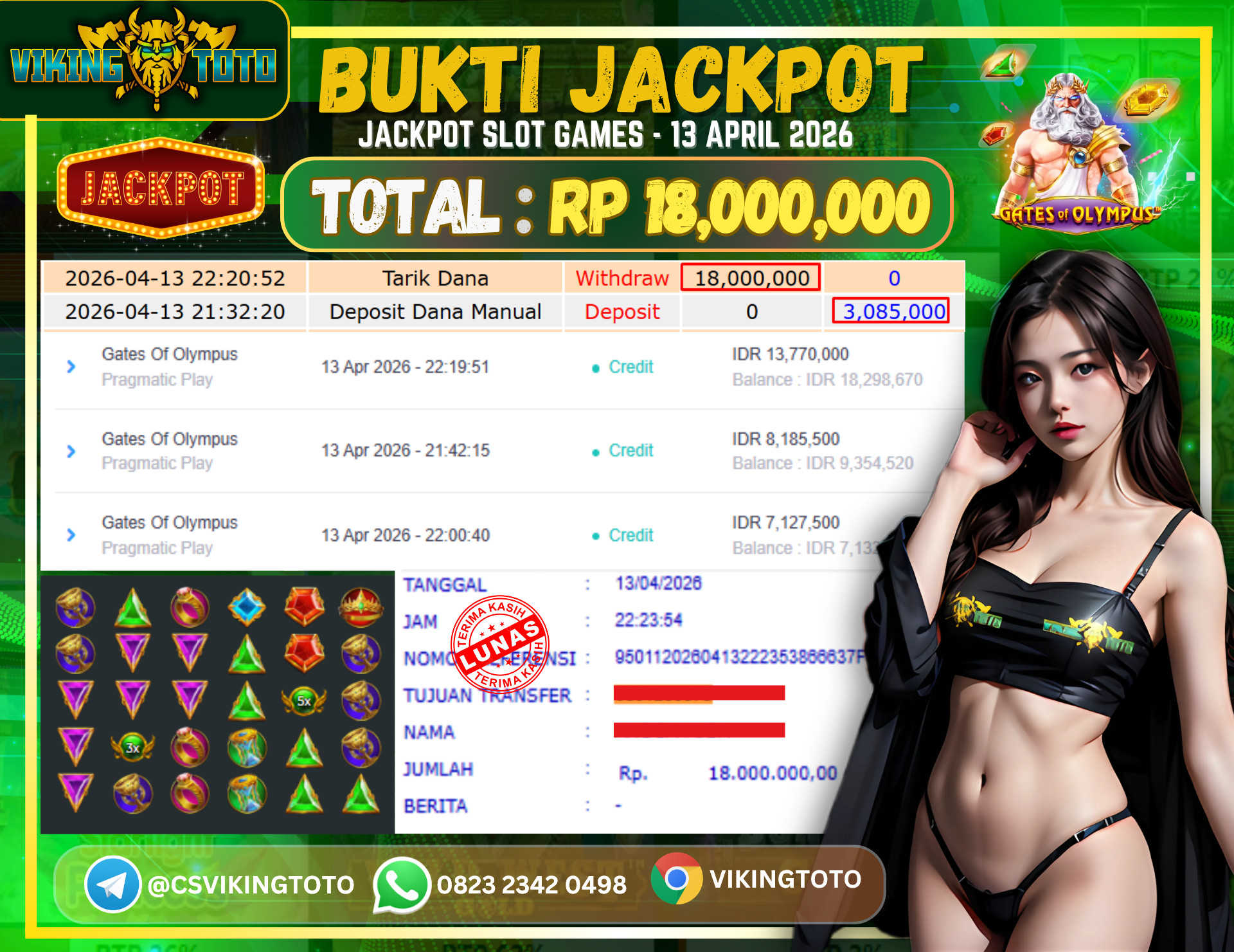 Bukti Jackpot Lunas VikingToto