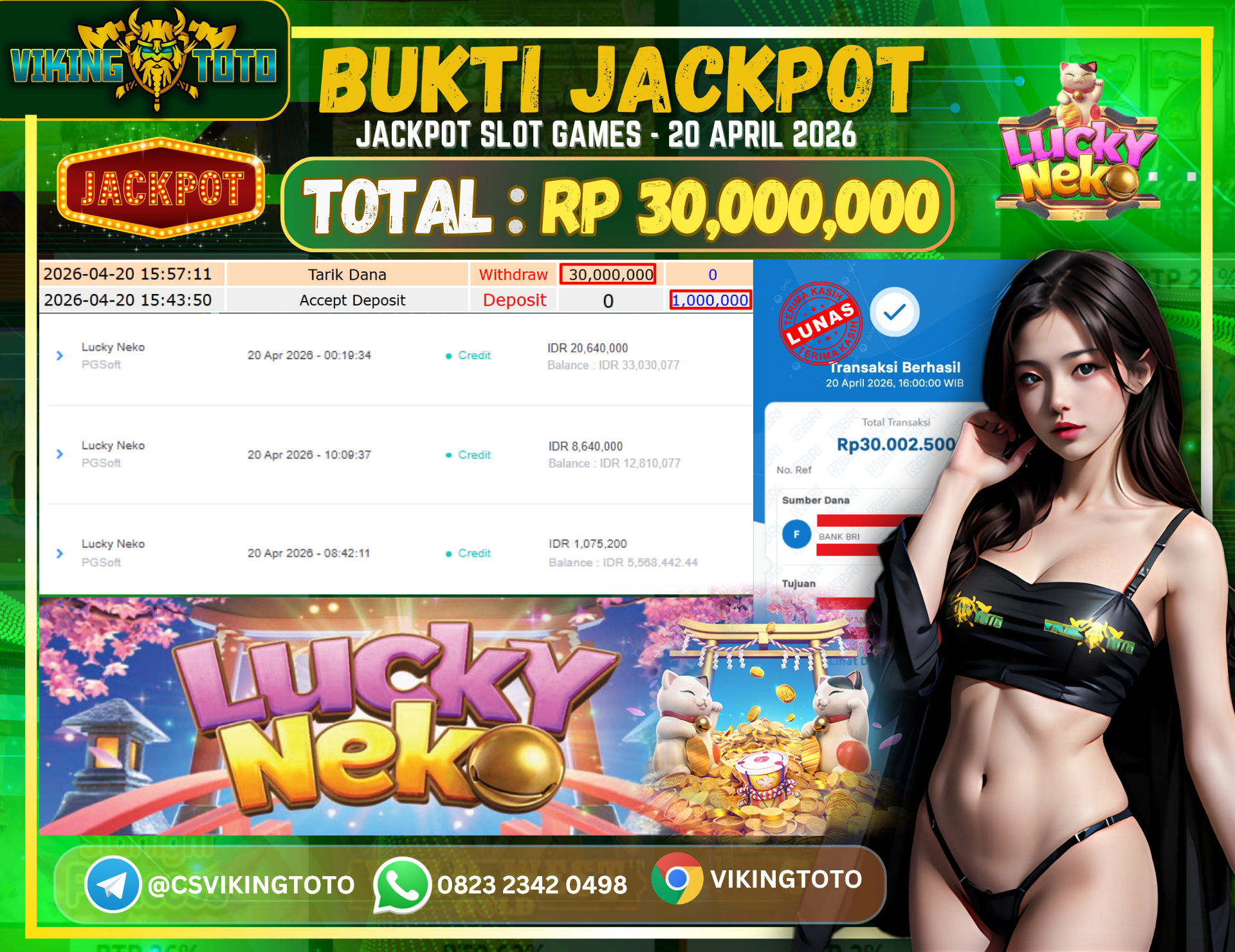Bukti Jackpot Lunas VikingToto