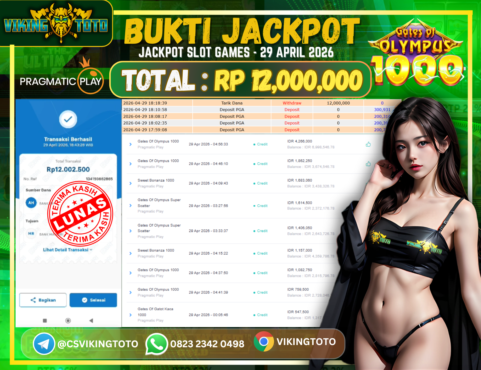 Bukti Jackpot Lunas VikingToto