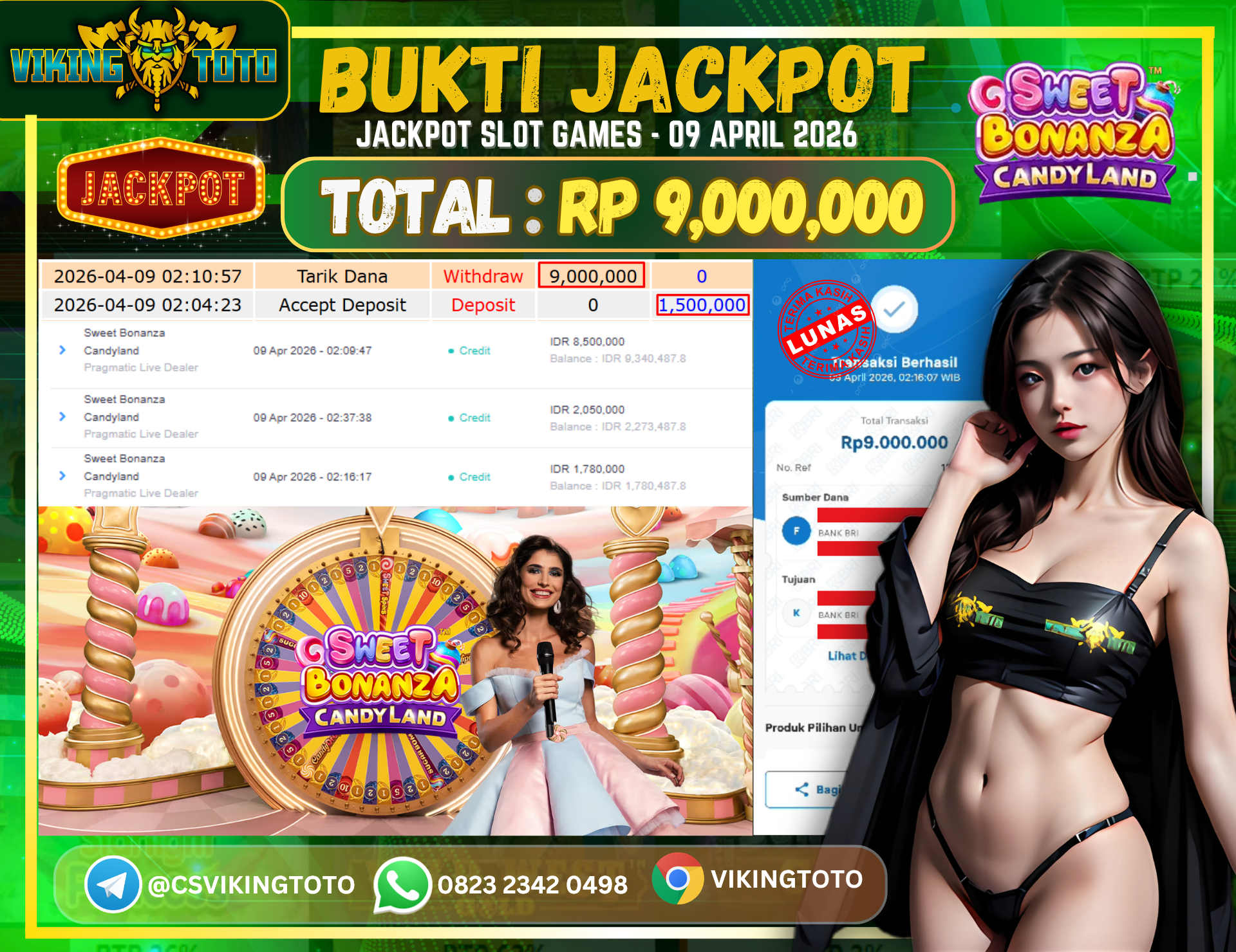 Bukti Jackpot Lunas VikingToto