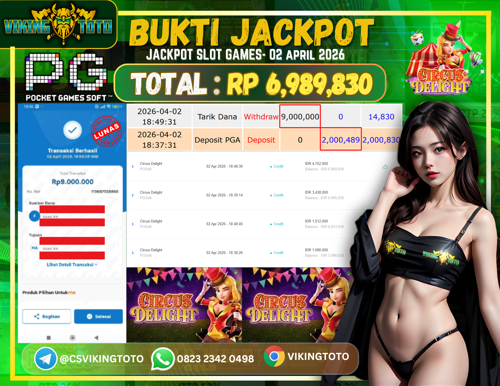 Bukti Jackpot Lunas VikingToto