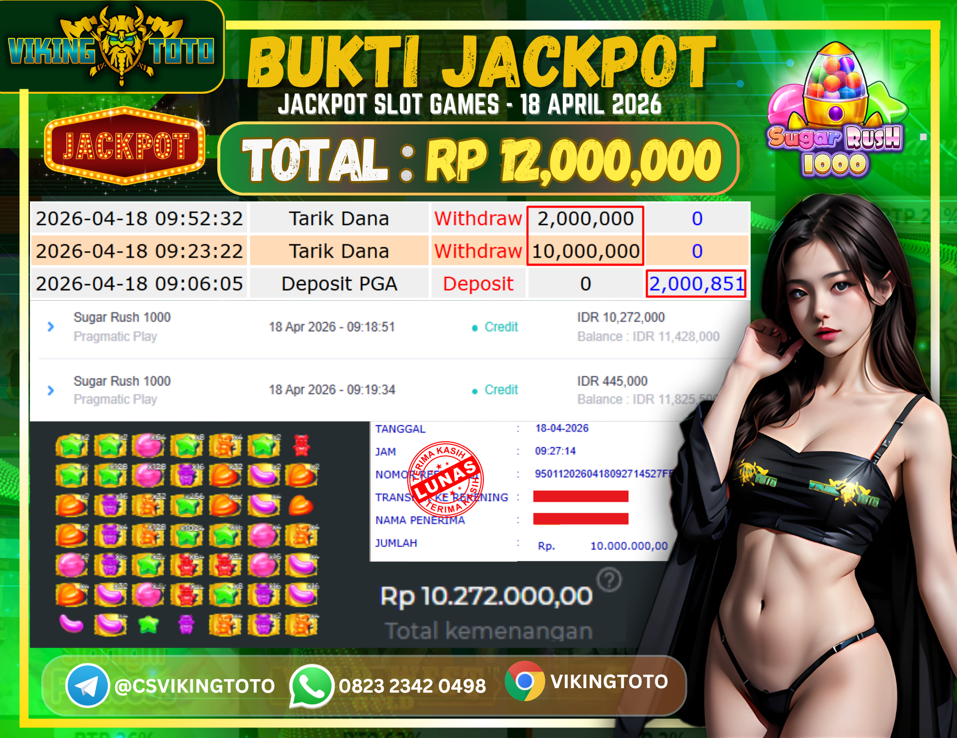 Bukti Jackpot Lunas VikingToto