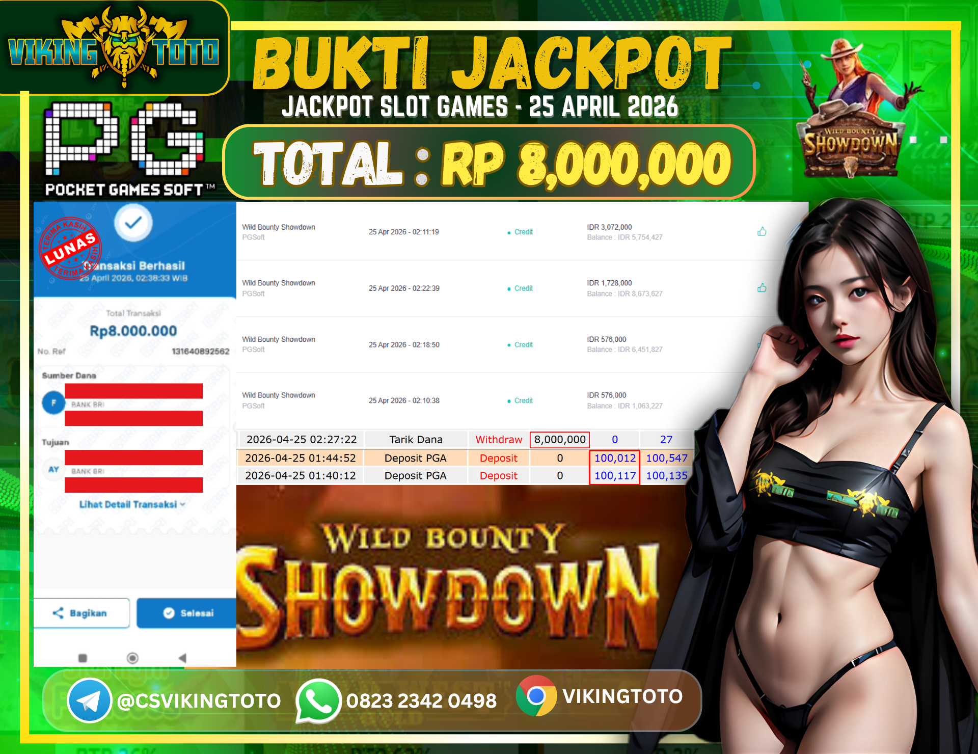 Bukti Jackpot Lunas VikingToto