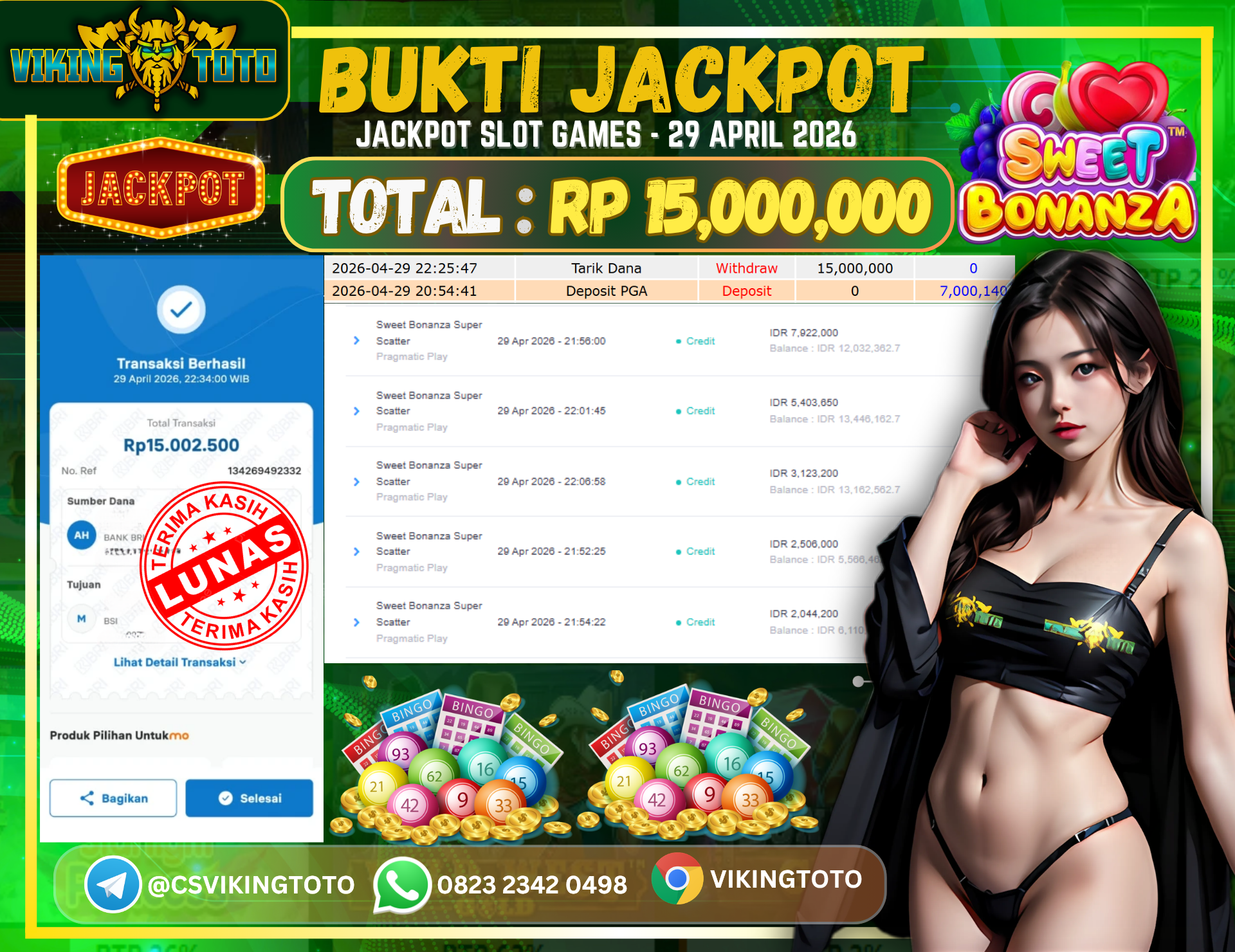 Bukti Jackpot Lunas VikingToto