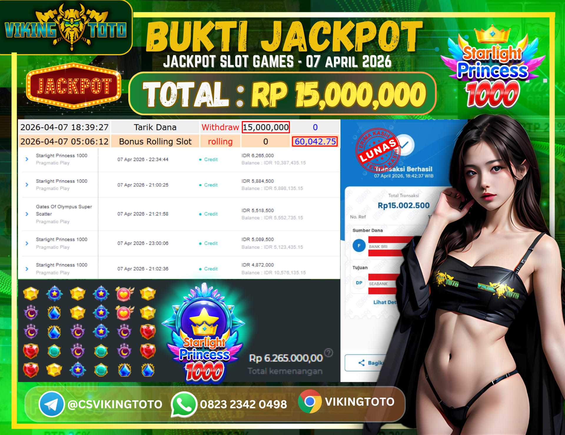 Bukti Jackpot Lunas VikingToto