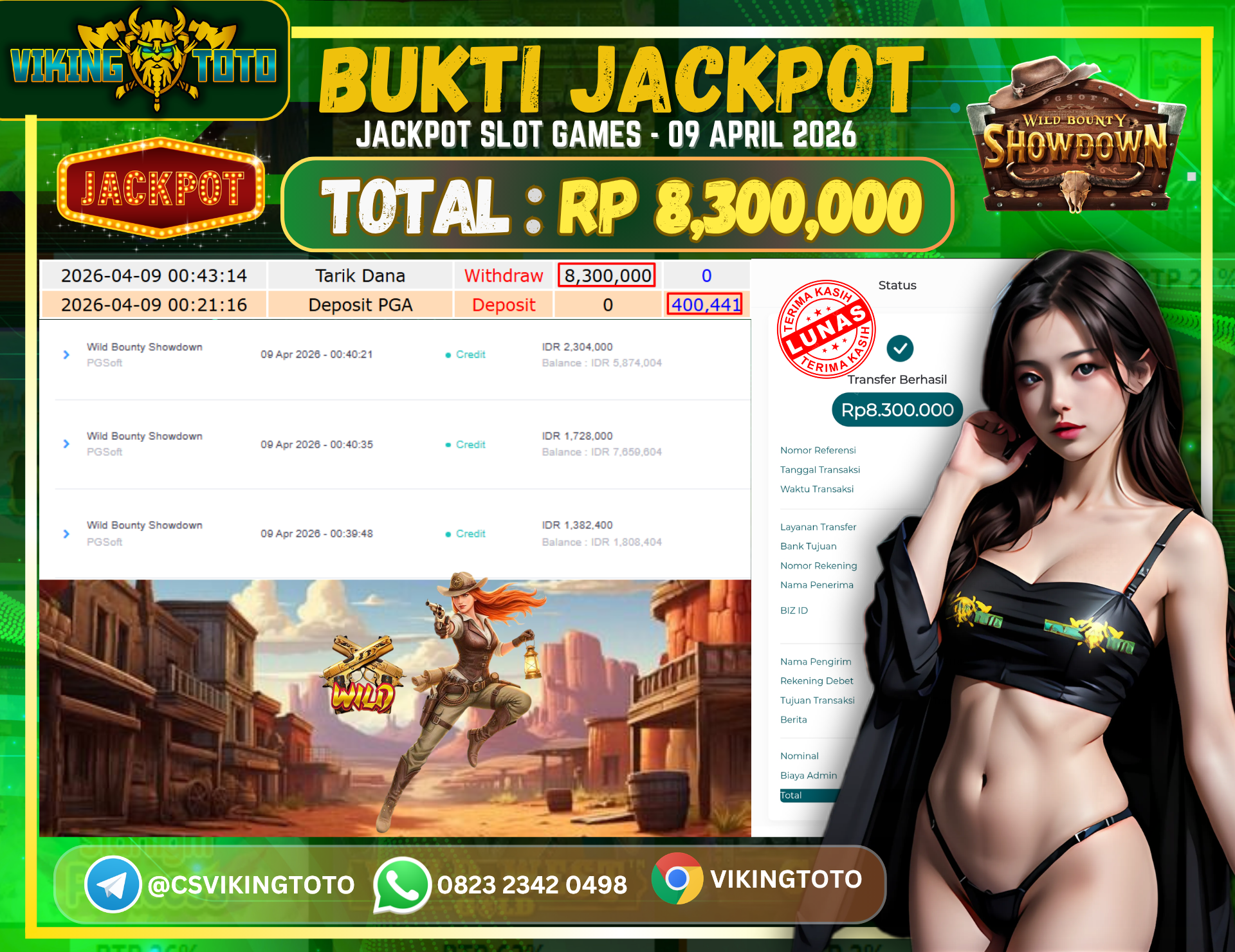 Bukti Jackpot Lunas VikingToto