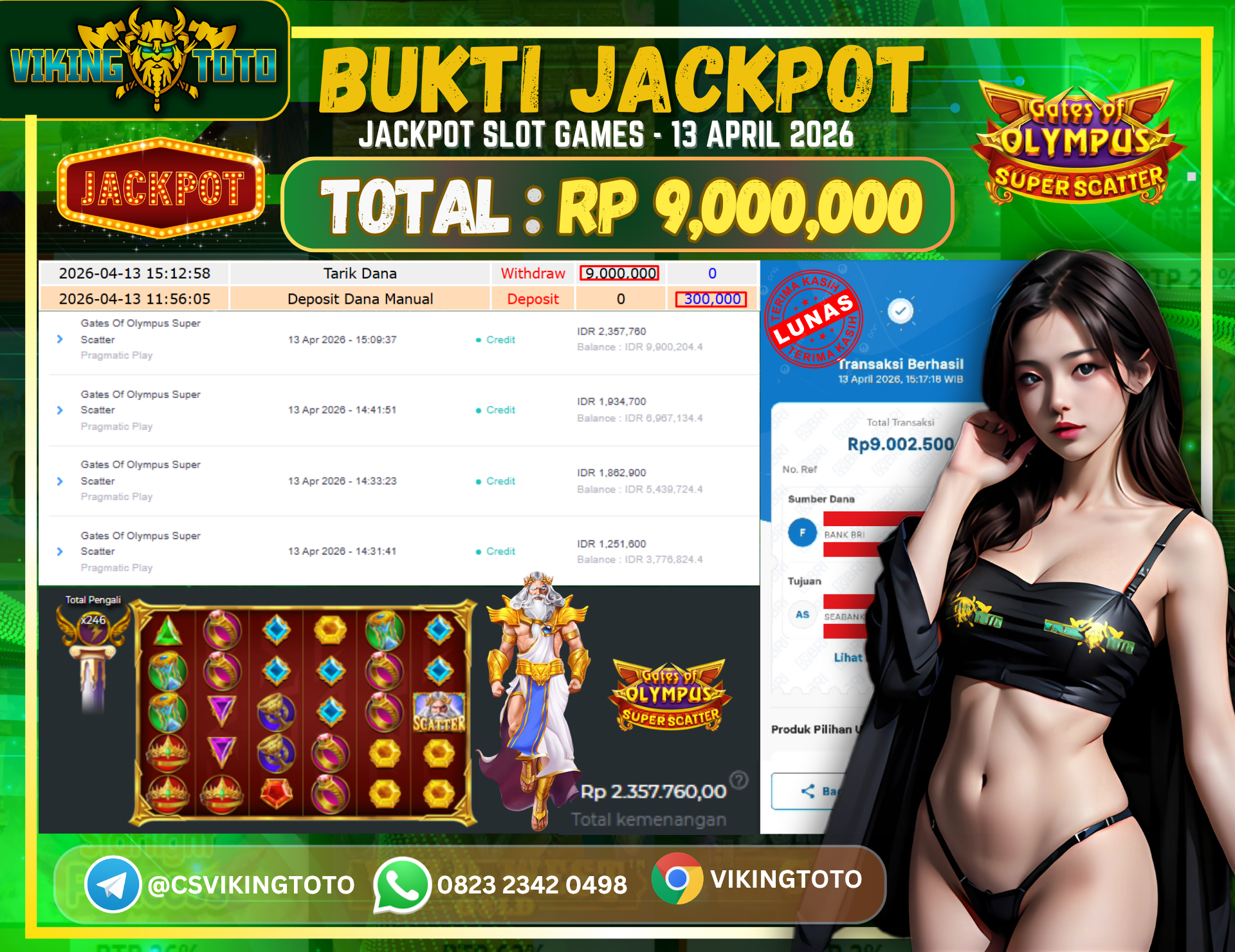 Bukti Jackpot Lunas VikingToto