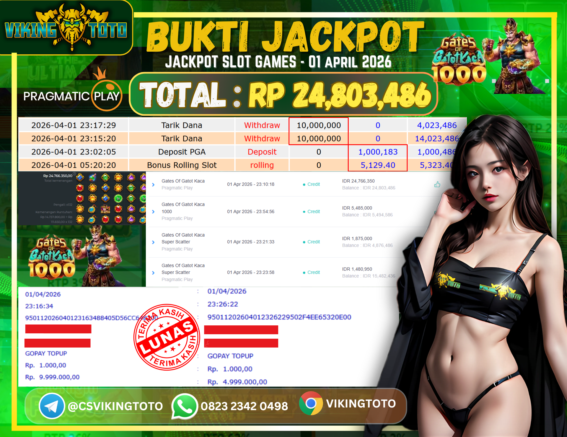 Bukti Jackpot Lunas VikingToto