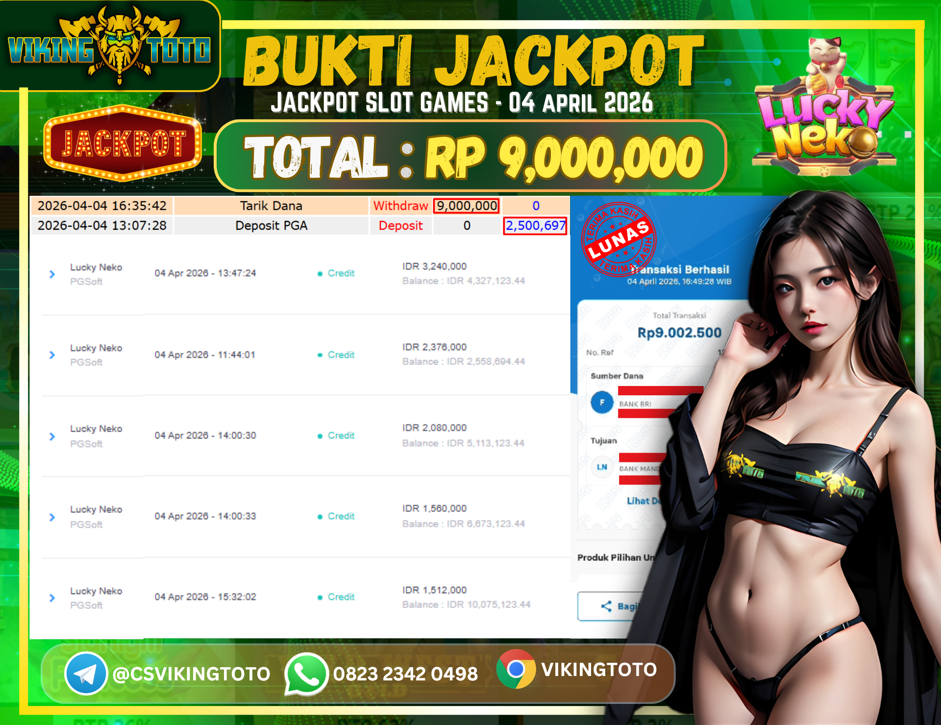 Bukti Jackpot Lunas VikingToto