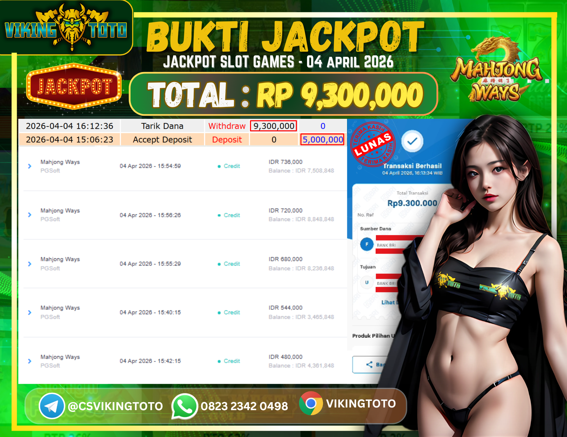 Bukti Jackpot Lunas VikingToto
