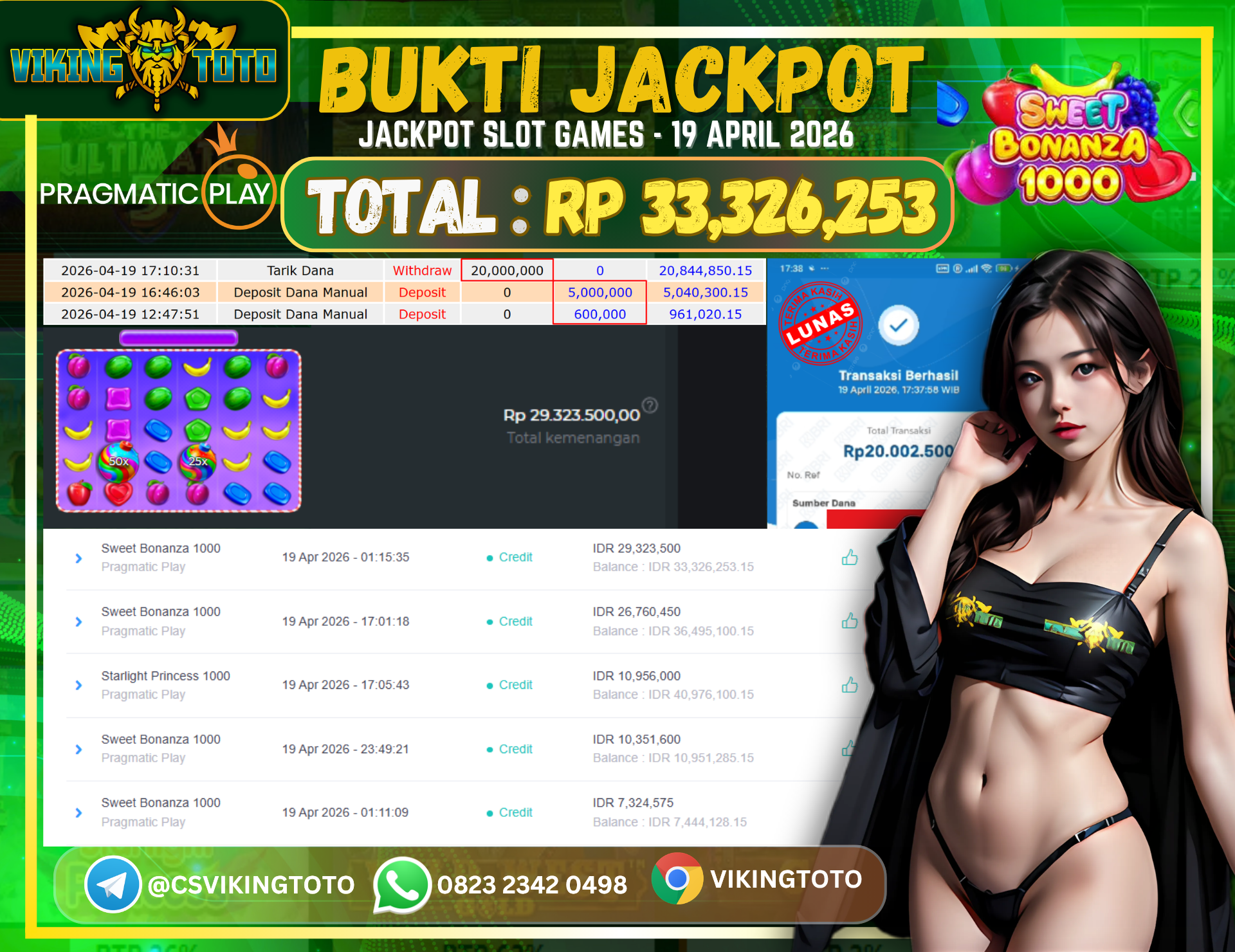 Bukti Jackpot Lunas VikingToto
