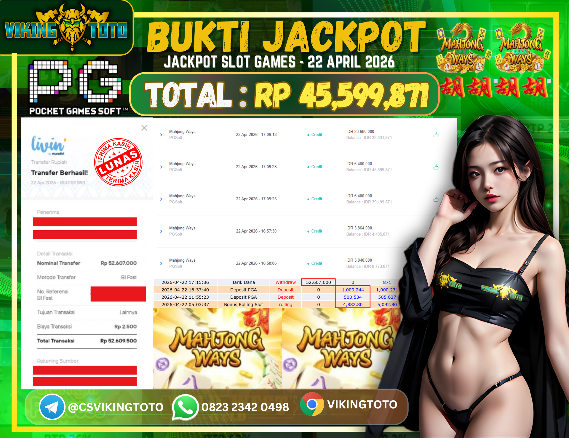 Bukti Jackpot Lunas VikingToto