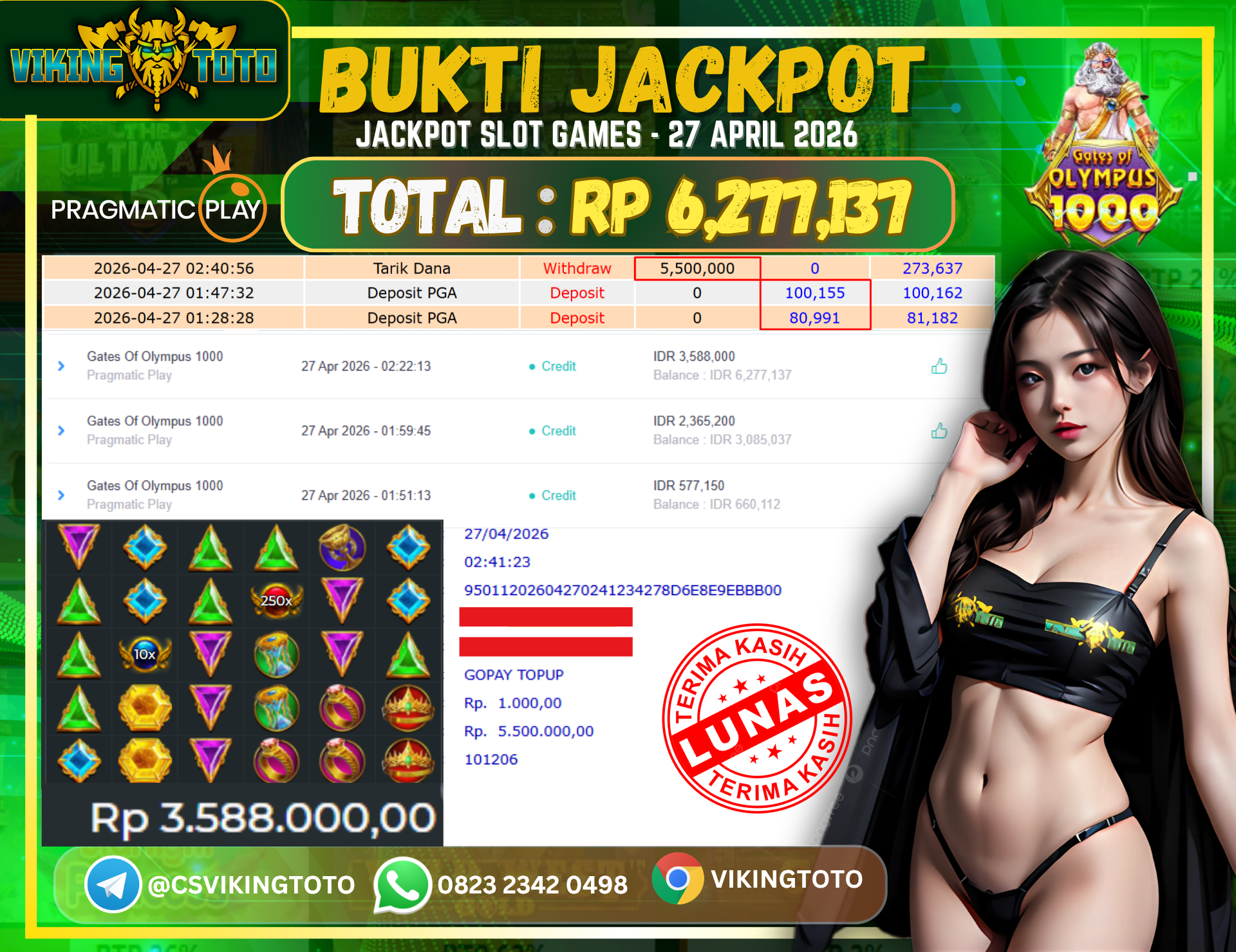 Bukti Jackpot Lunas VikingToto