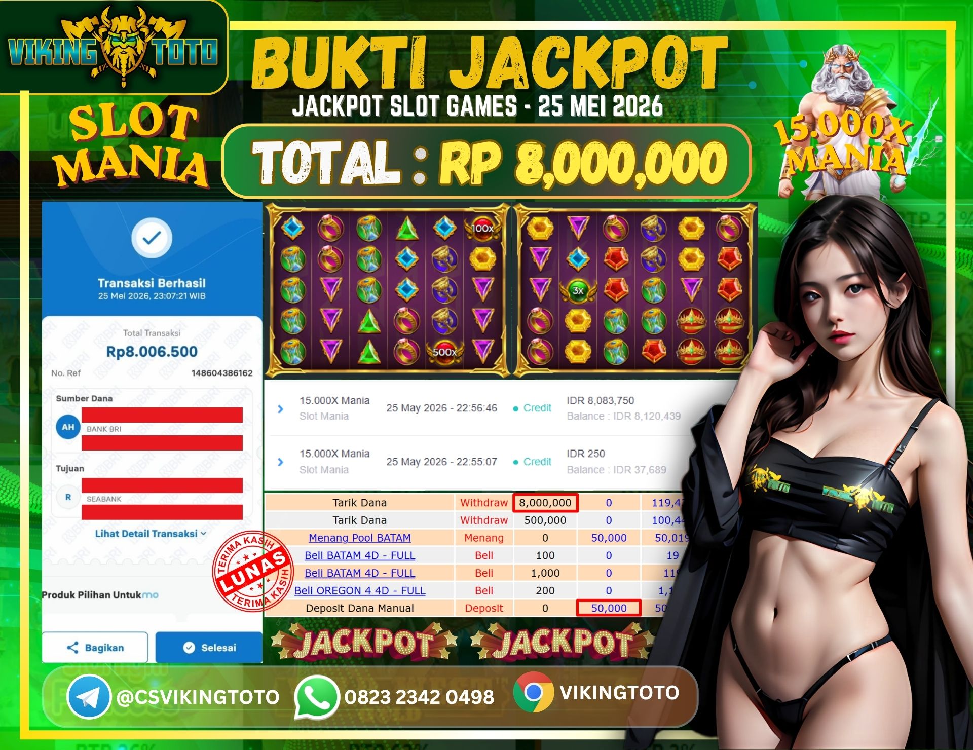Bukti Jackpot Lunas VikingToto