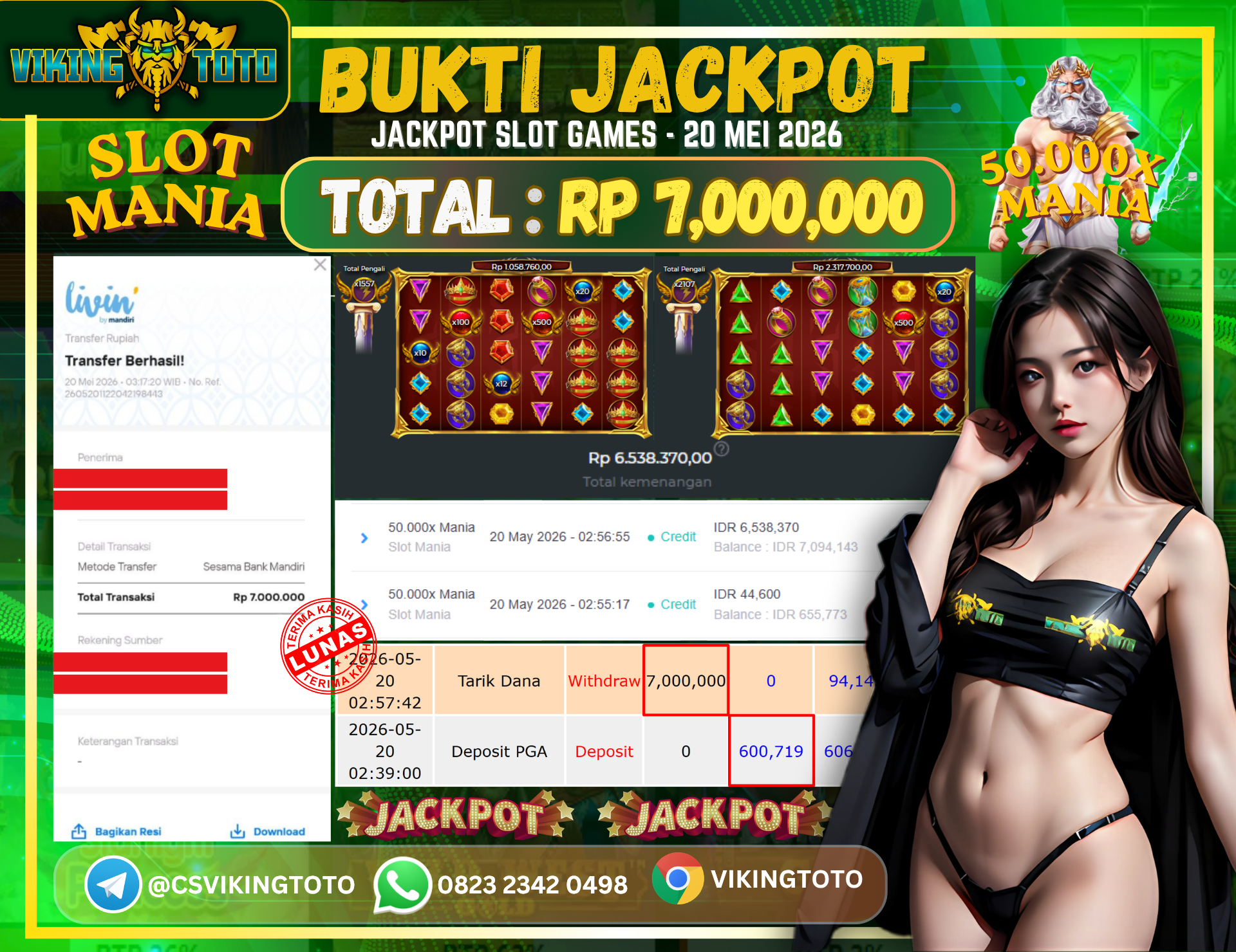 Bukti Jackpot Lunas VikingToto