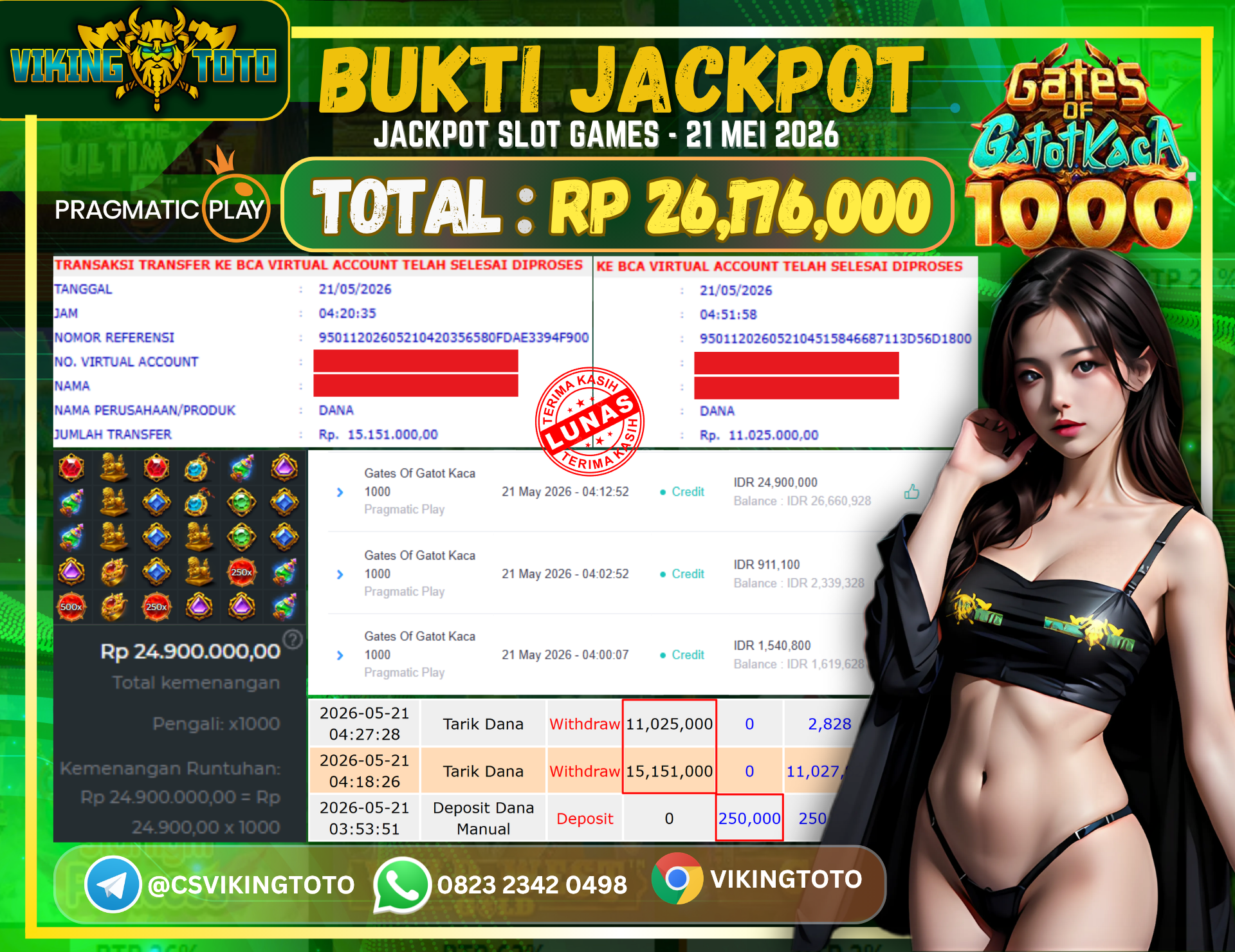 Bukti Jackpot Lunas VikingToto