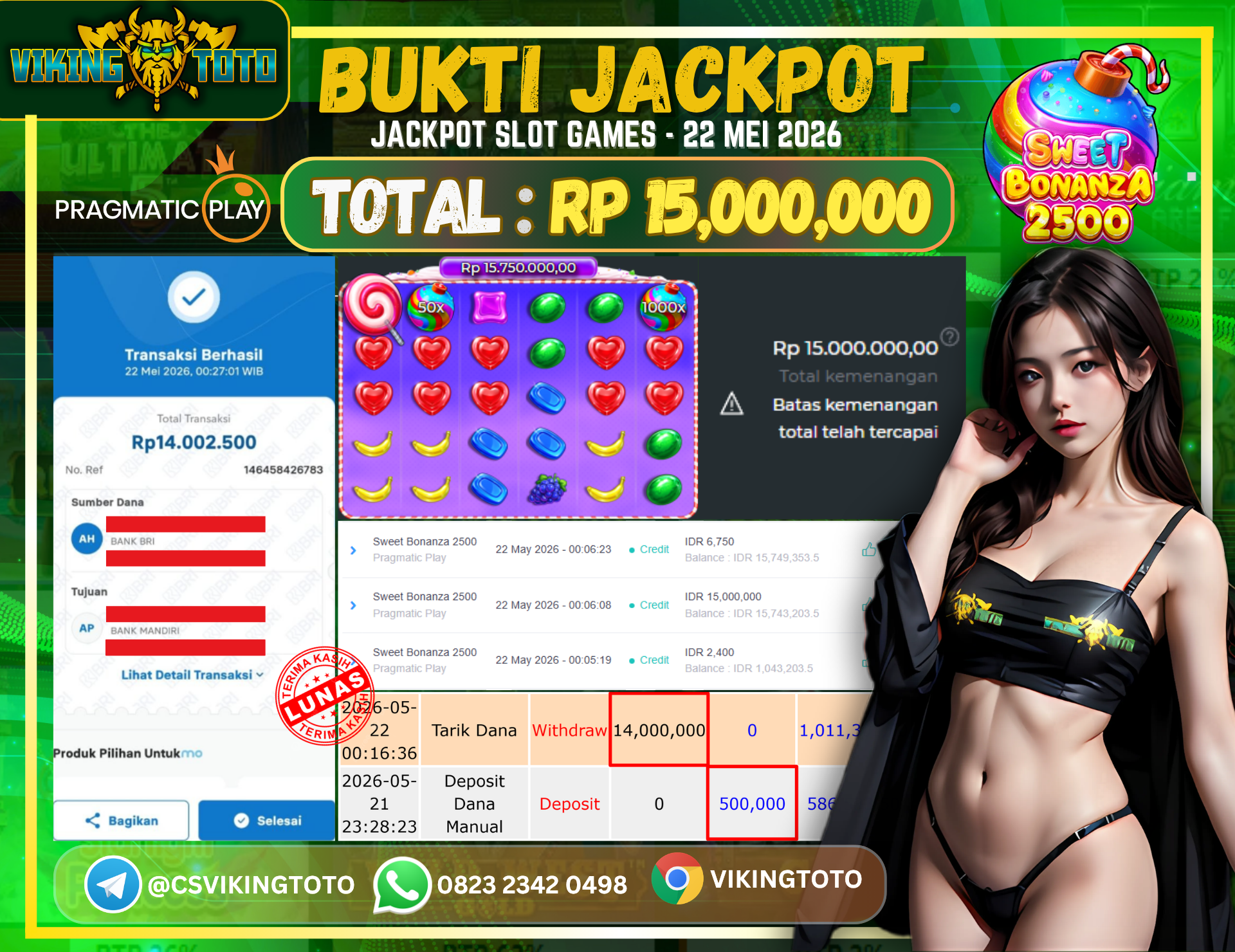 Bukti Jackpot Lunas VikingToto