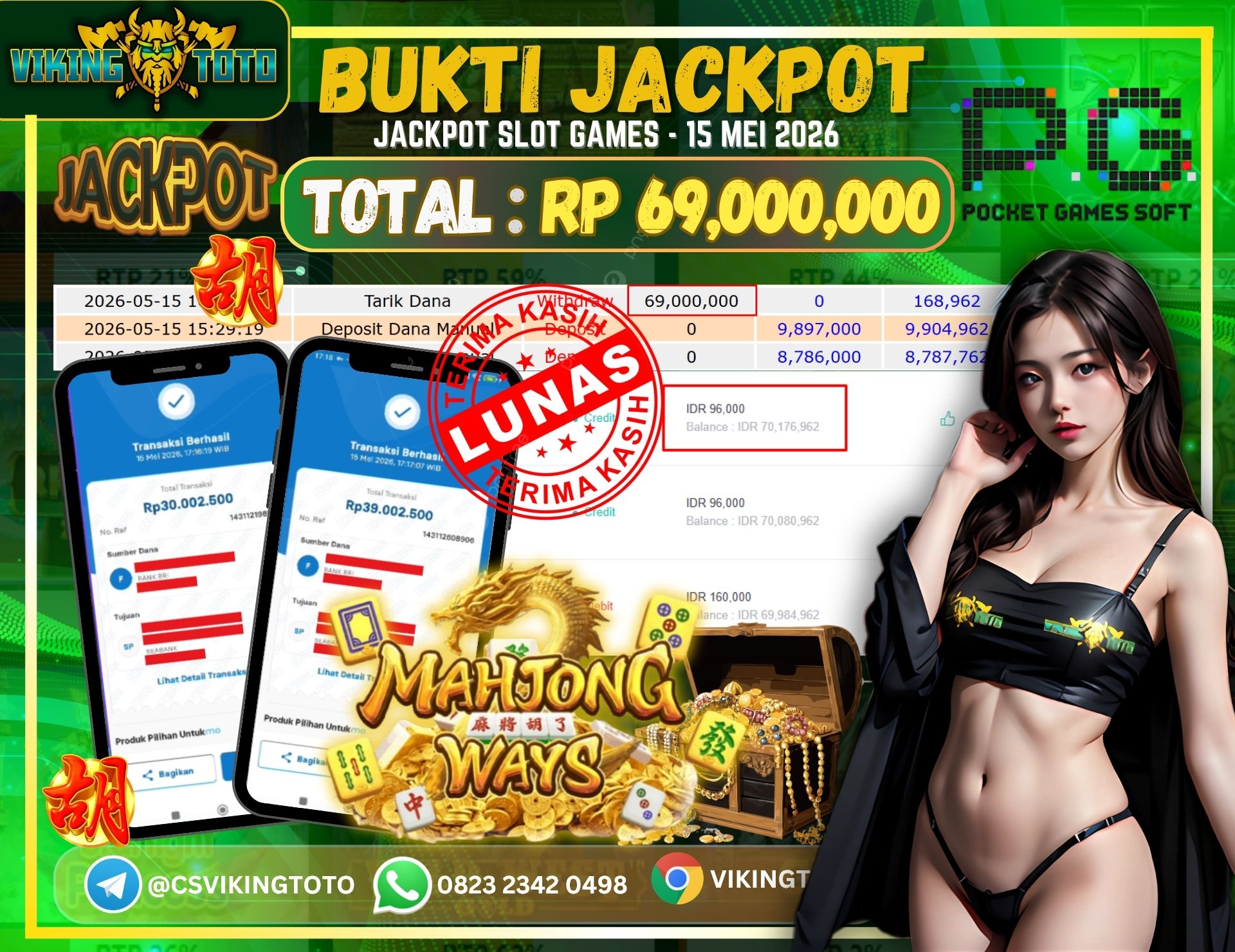 Bukti Jackpot Lunas VikingToto