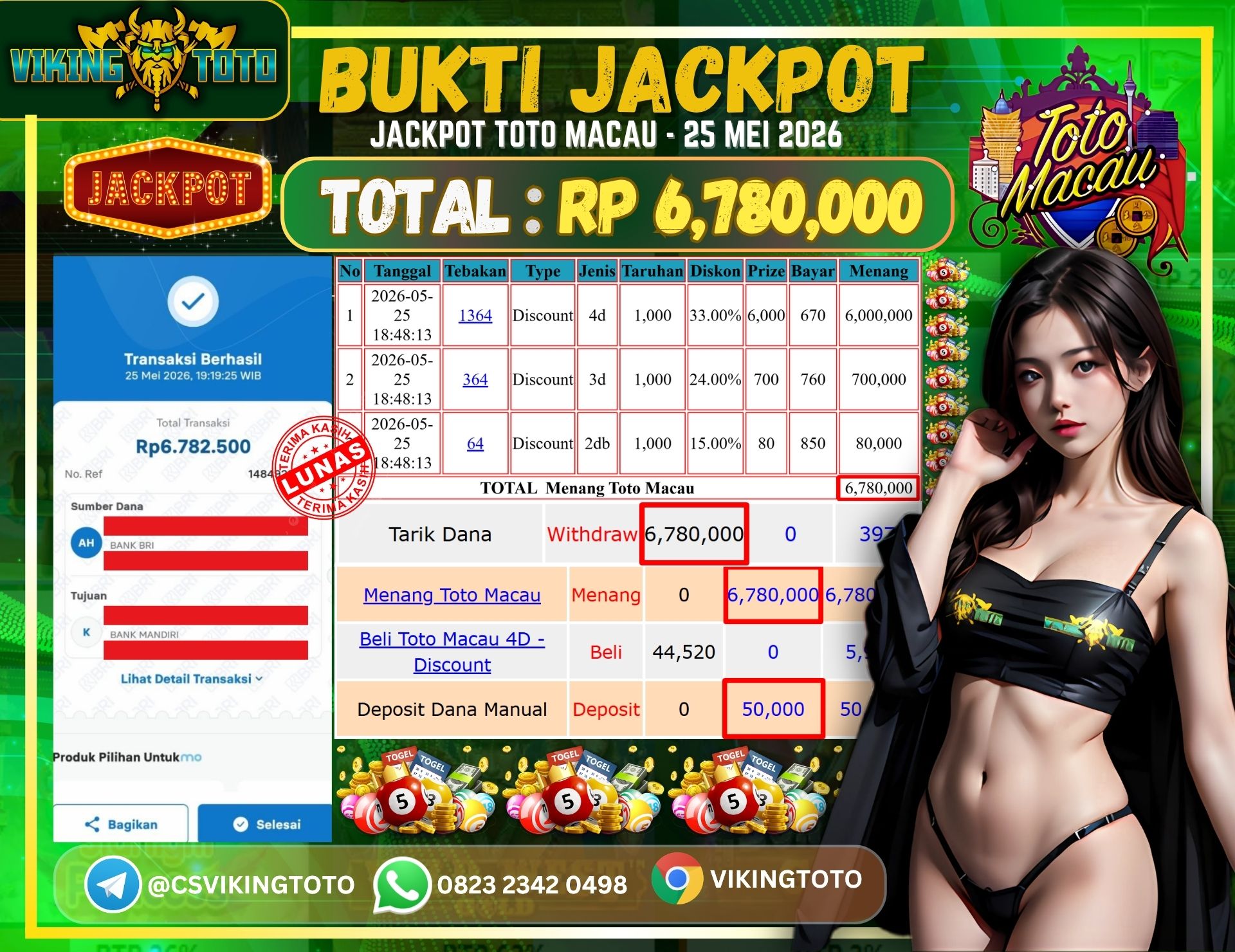 Bukti Jackpot Lunas VikingToto