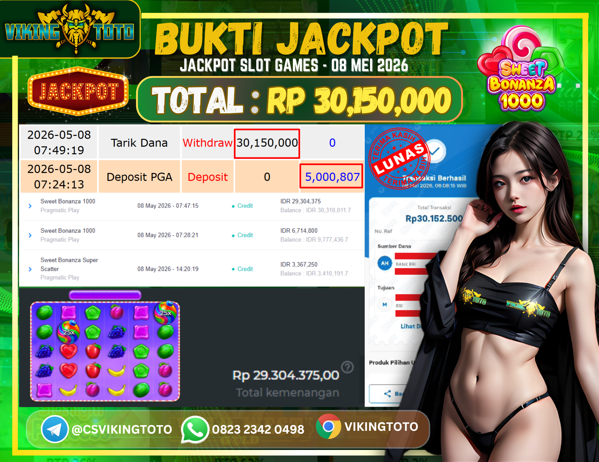 Bukti Jackpot Lunas VikingToto