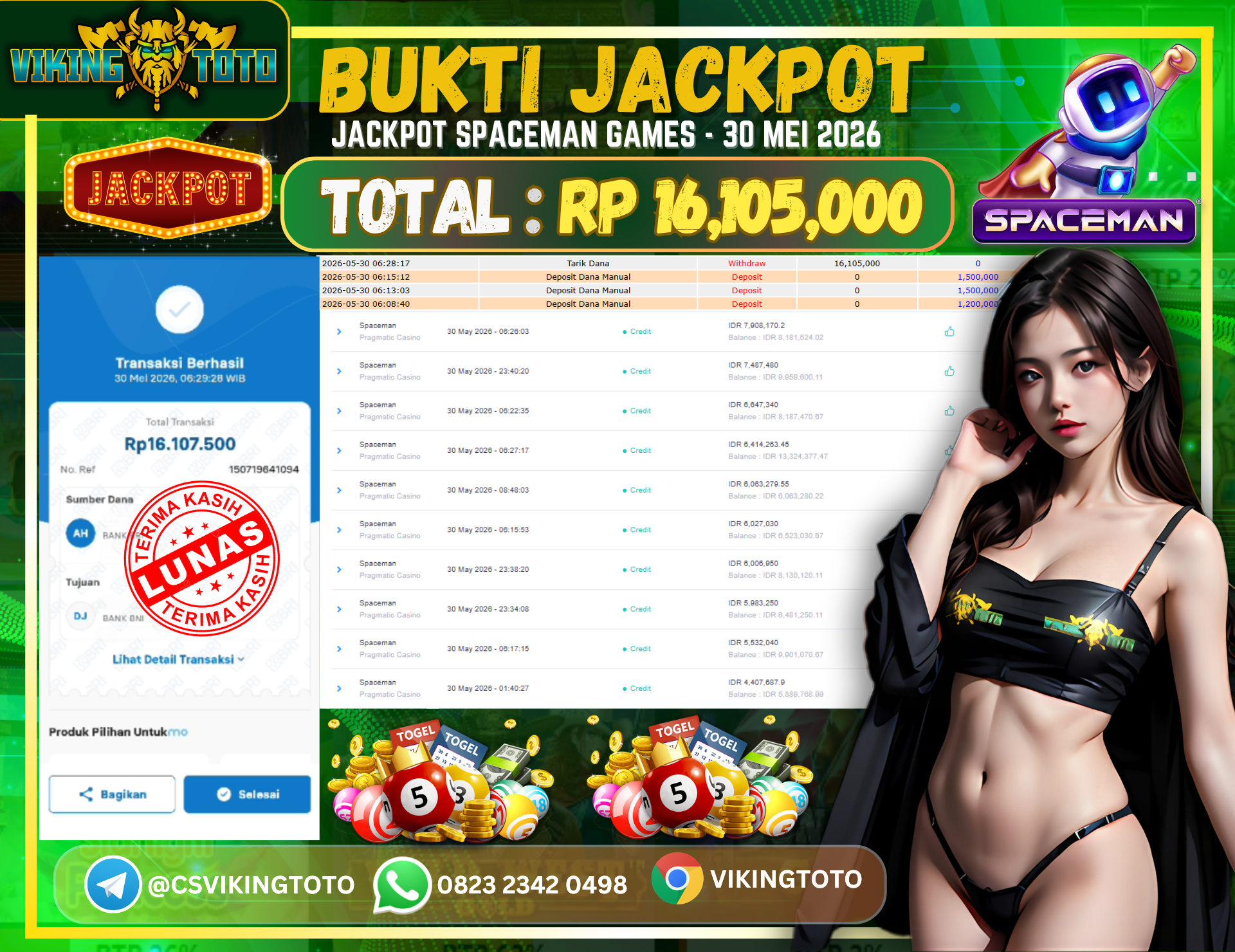 Bukti Jackpot Lunas VikingToto