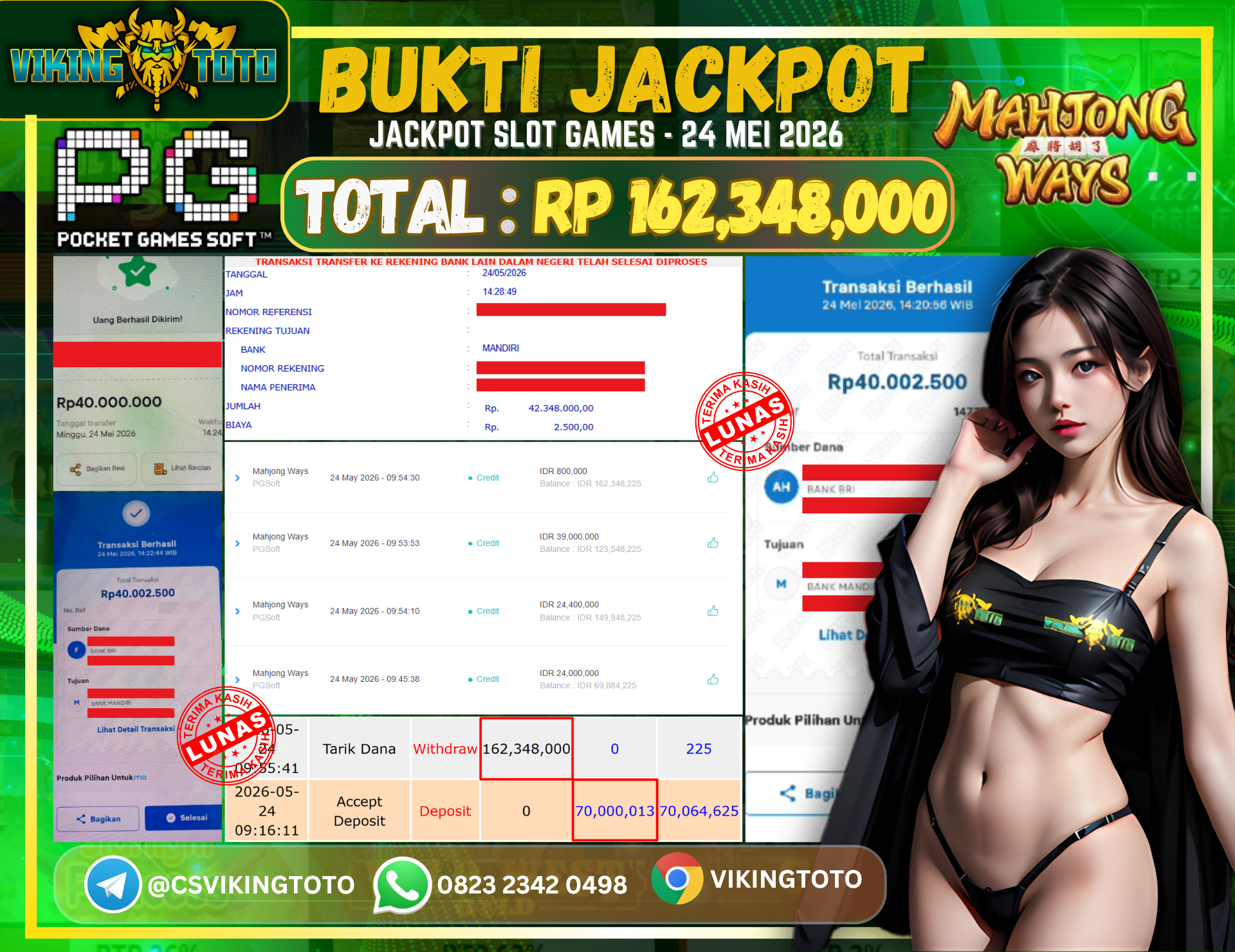 Bukti Jackpot Lunas VikingToto