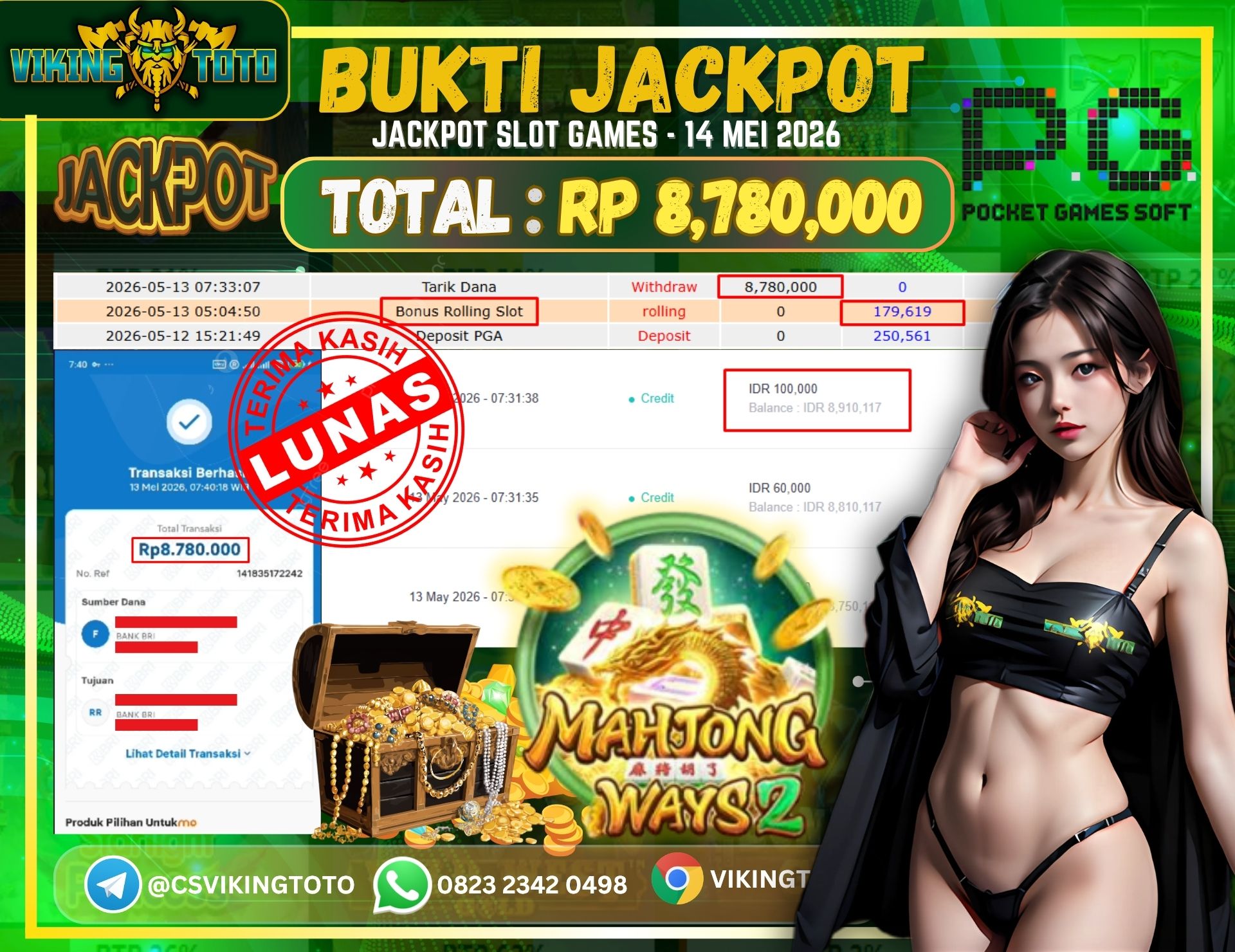 Bukti Jackpot Lunas VikingToto