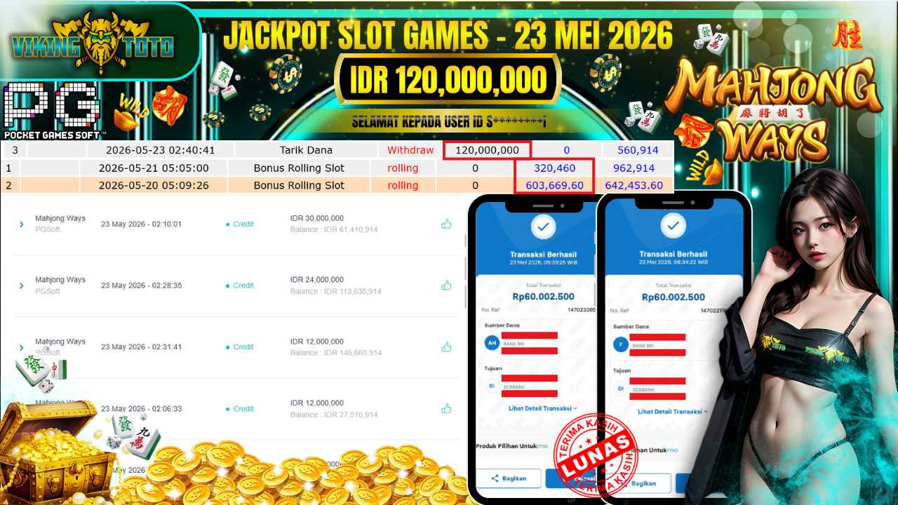 Bukti Jackpot Lunas VikingToto