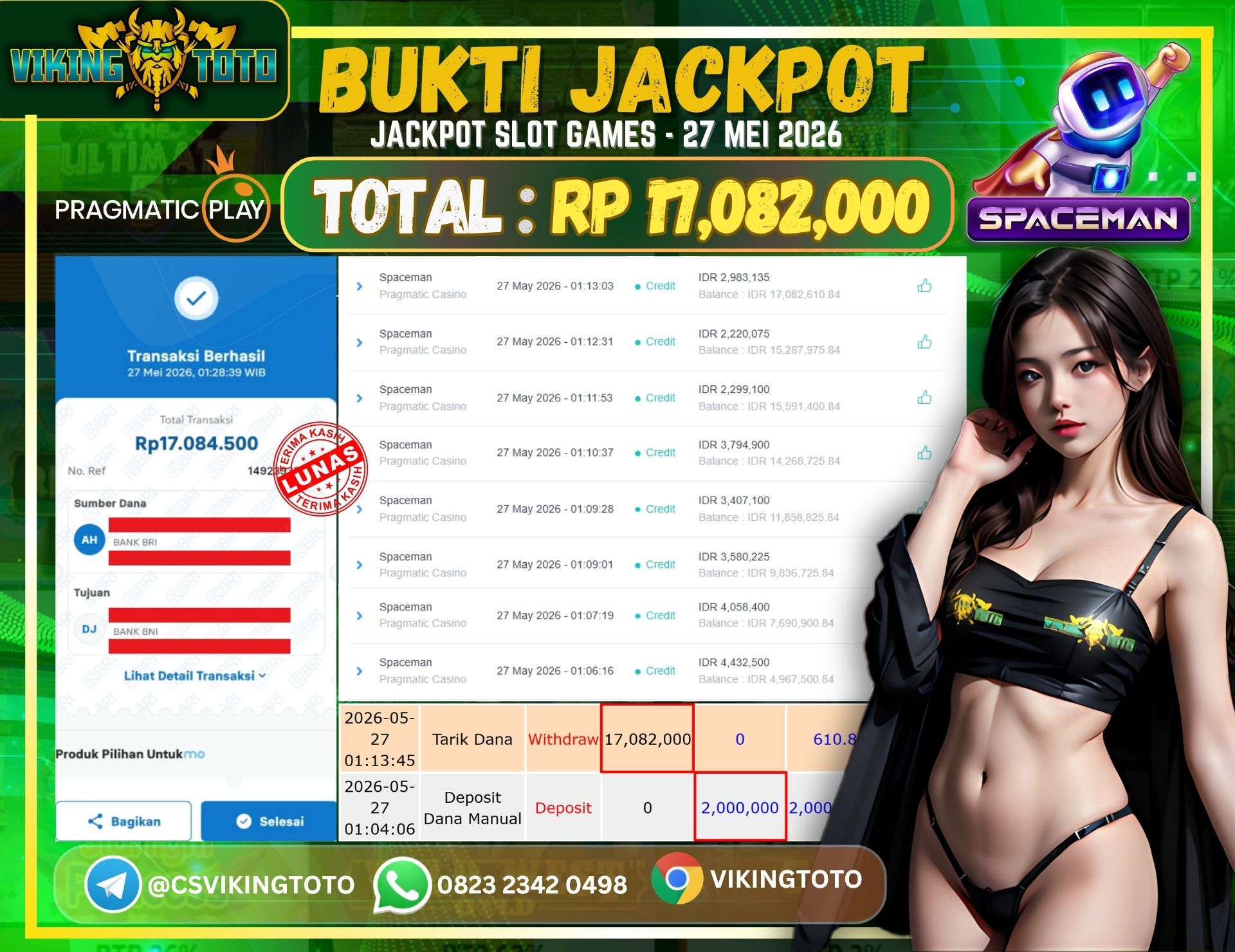 Bukti Jackpot Lunas VikingToto
