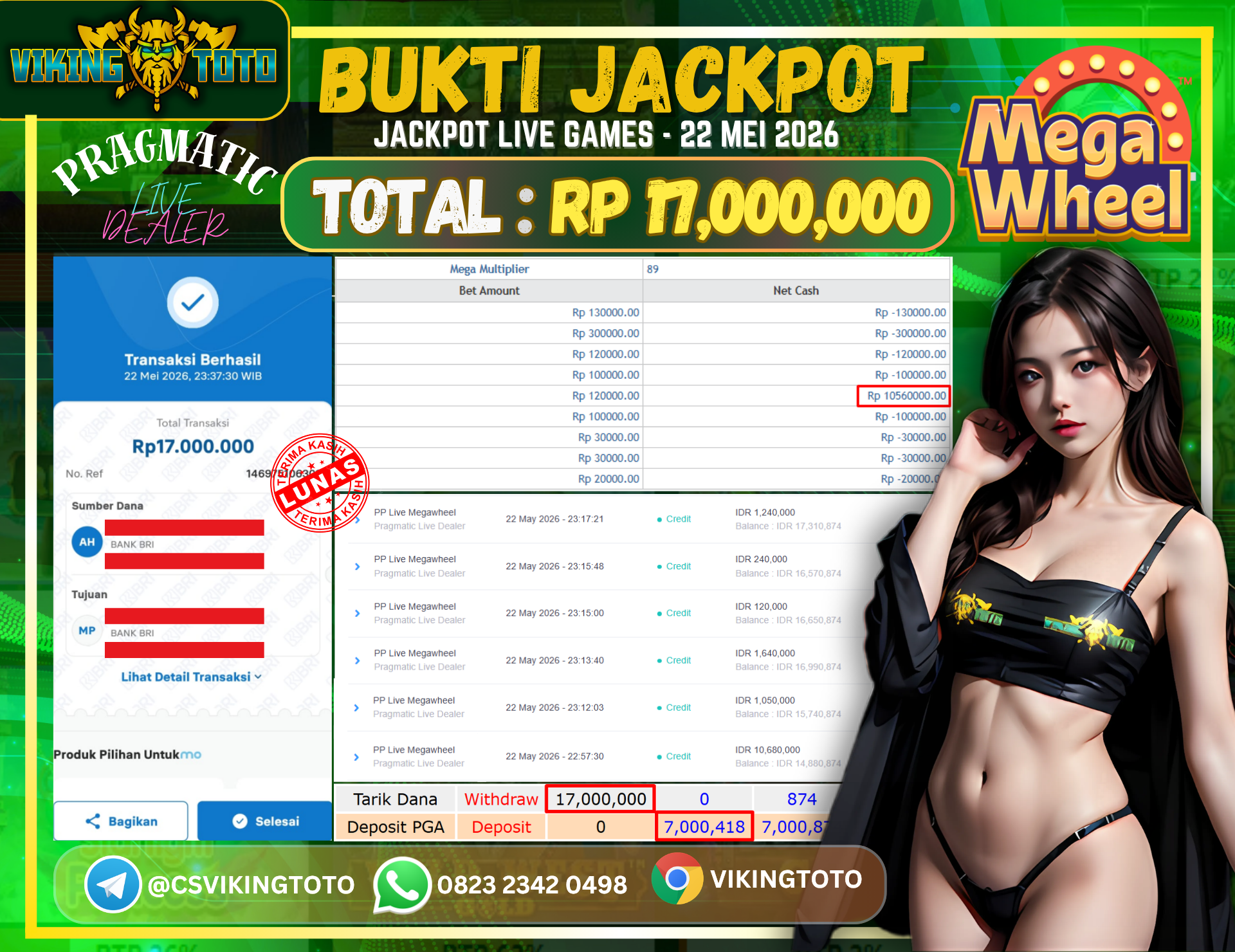 Bukti Jackpot Lunas VikingToto