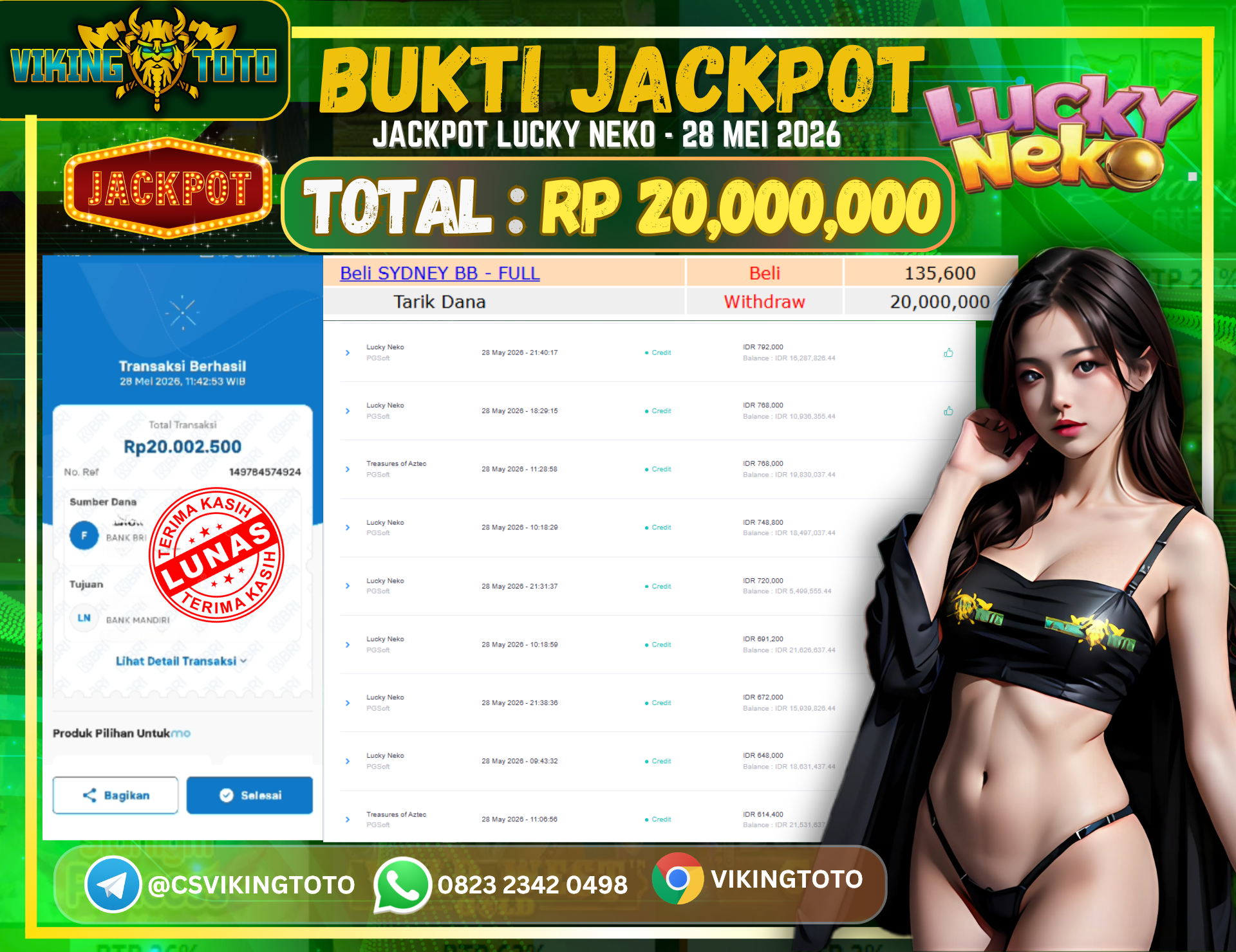 Bukti Jackpot Lunas VikingToto