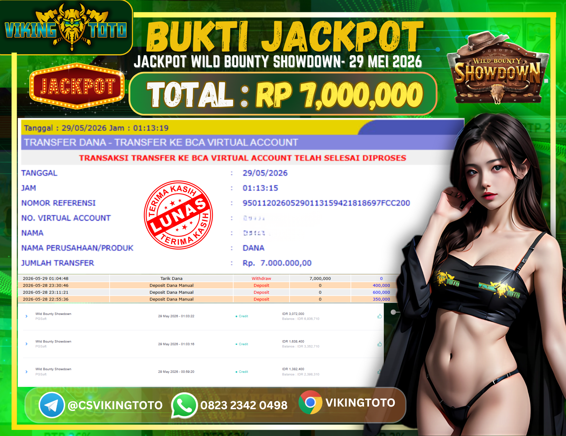 Bukti Jackpot Lunas VikingToto