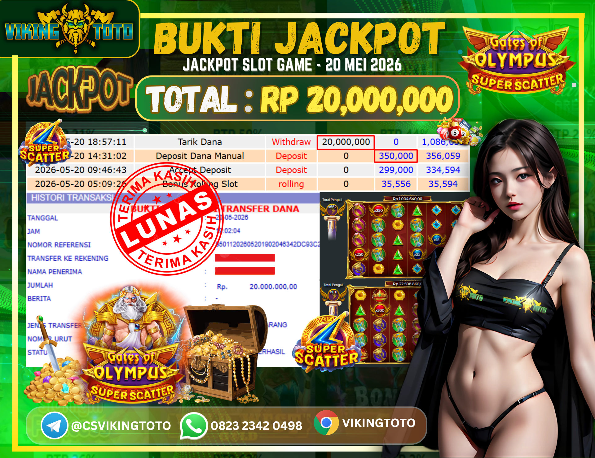 Bukti Jackpot Lunas VikingToto